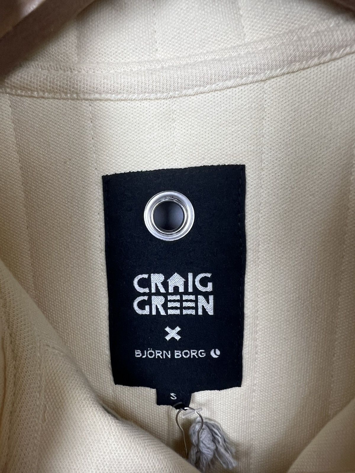 Craig Green Craig Green X Björn Borg Womens Cream Quilted Polo Shirt Size S / US 4 / IT 40 - 12 Thumbnail