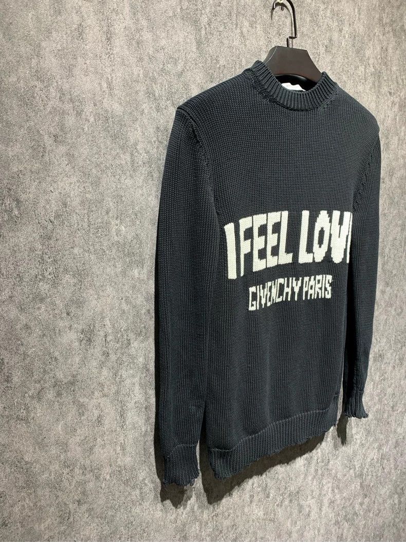 Givenchy Givenchy "I Feel Love" Inscription Knit Sweater 2506-Nextar Size US S / EU 44-46 / 1 - 3 Thumbnail