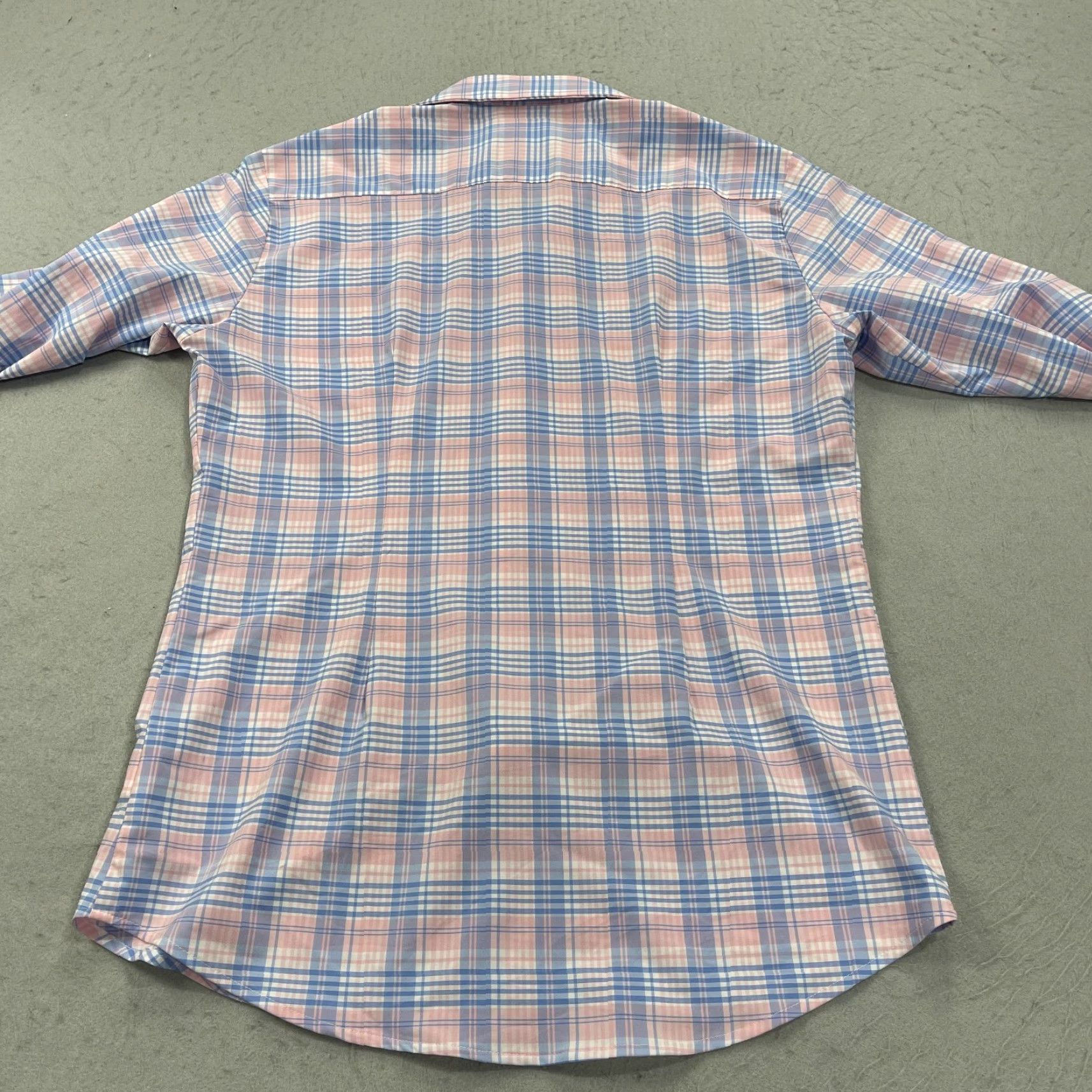 Mizzen+Main Mizzen+Main Shirt Mens M Pink Check Stretch Trim Fit Casual Button-Up Long Sleeve Casual Mens Boardroom Preppy Size US M / EU 48-50 / 2 - 6 Thumbnail