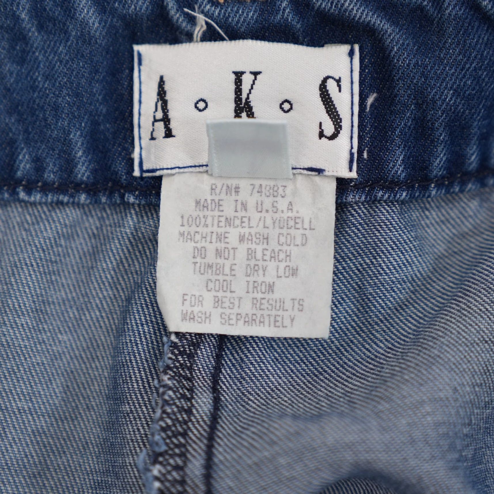 Vintage VINTAGE AKS Jeans Women 12 Blue High Rise Relaxed Fit Straight Leg Denim Made in USA Size 29" - 5 Thumbnail