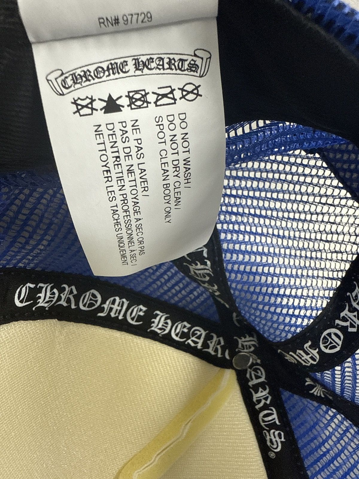 Chrome Hearts CHROME HEARTS EYE CHART TRUCKER HAT BLUE WHITE Size ONE SIZE - 7 Thumbnail