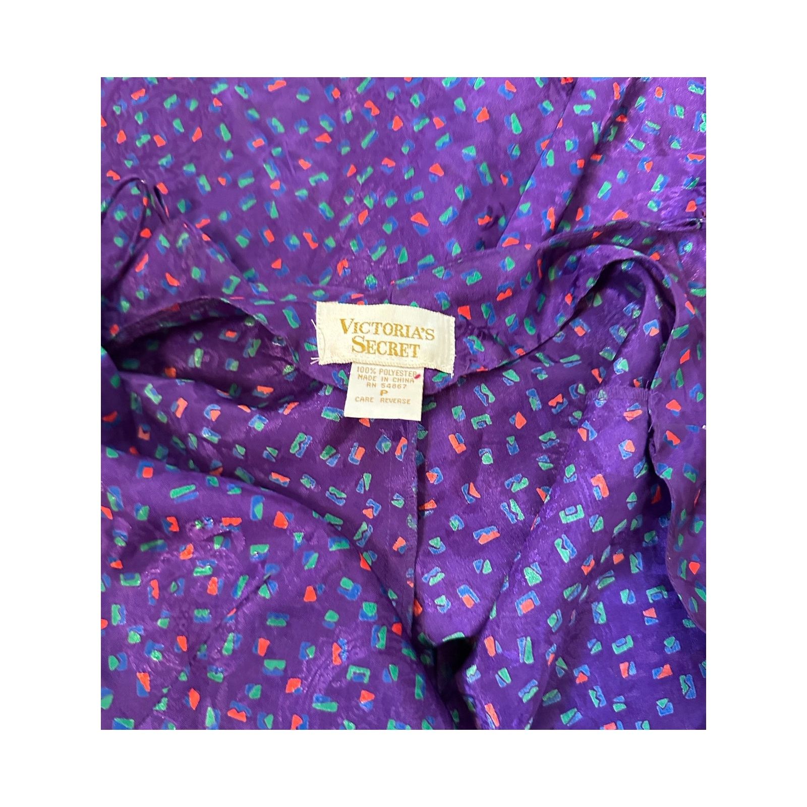 Victoria's Secret Vintage Victoria's Secret Gold Label Confetti Satin Slip Size XS / US 0-2 / IT 36-38 - 6 Thumbnail