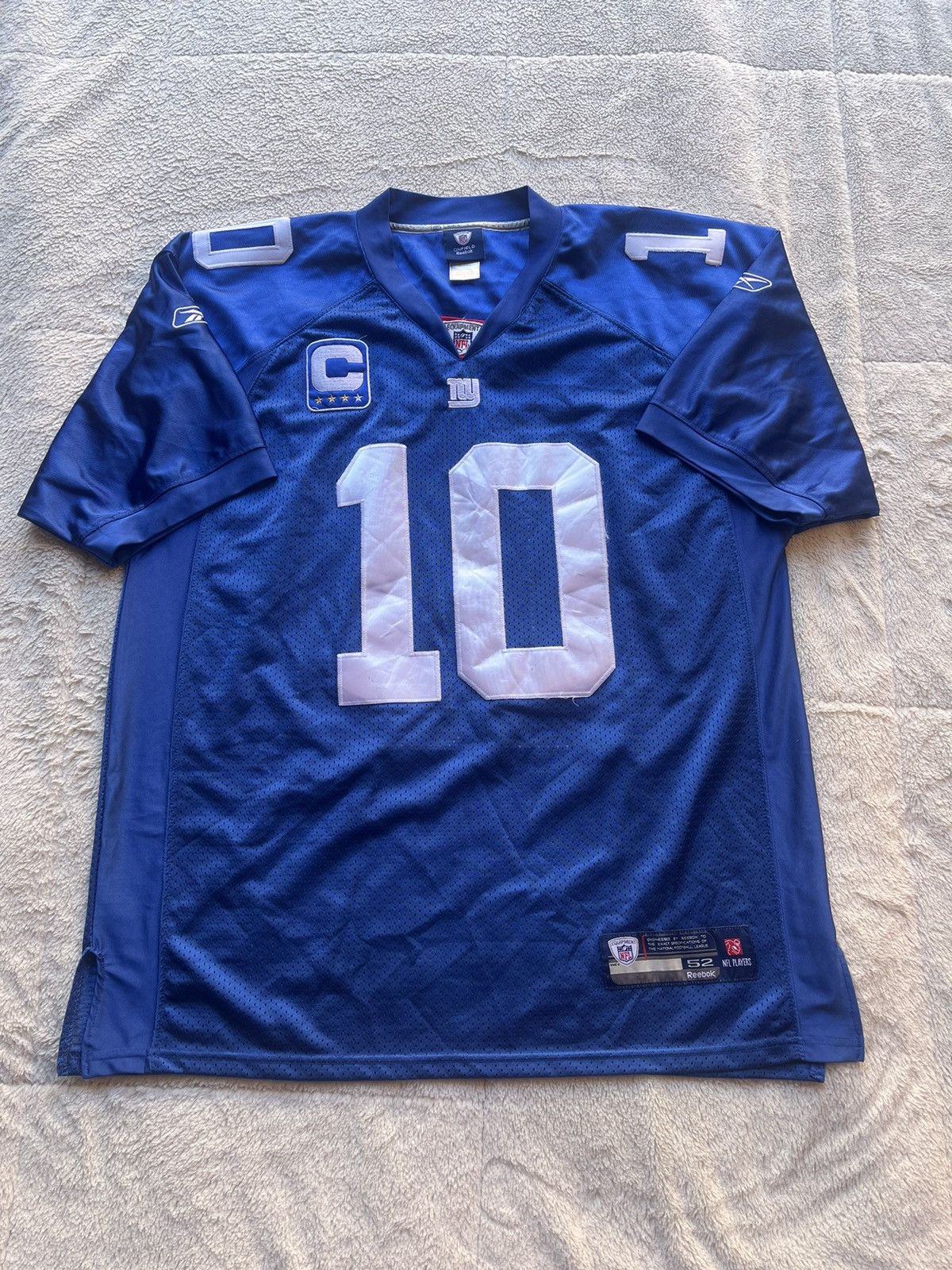 Eli manning captain patch jersey online