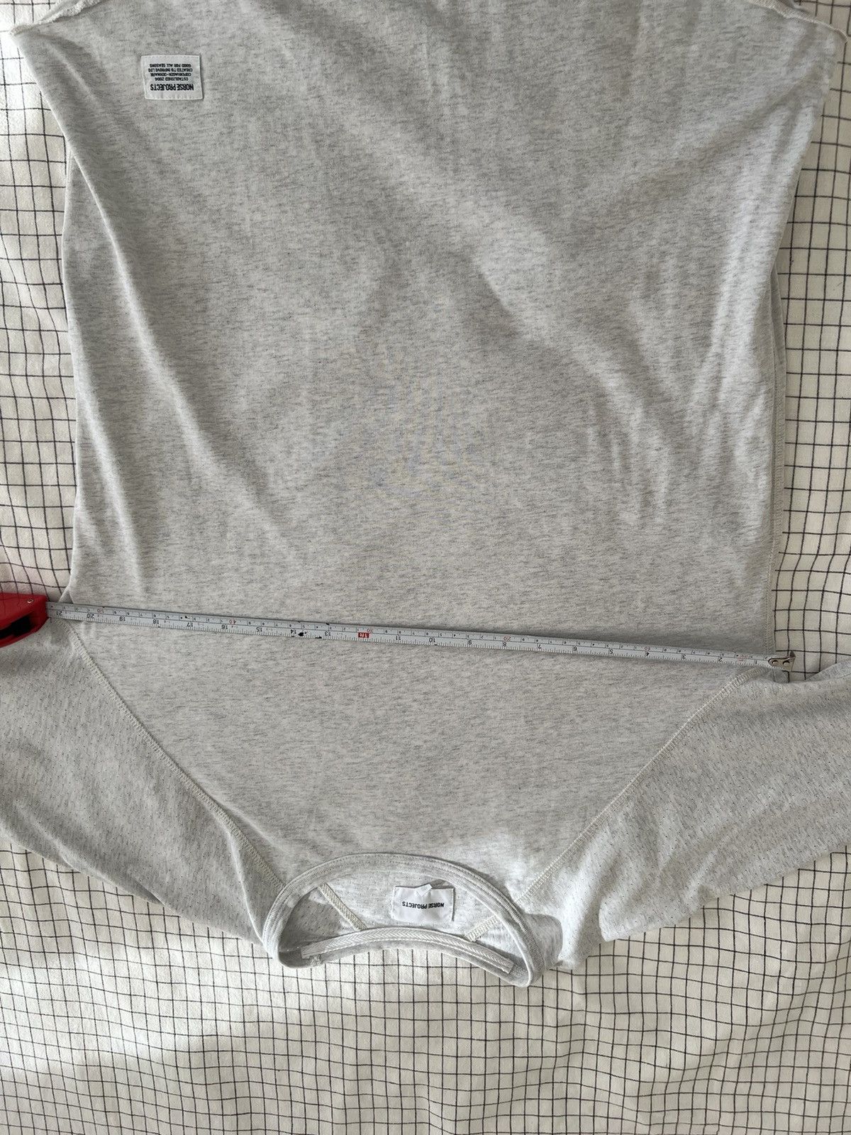 Norse Projects Norse Projects - Aske Perforated Long Sleeve T-Shirt - Large Size US L / EU 52-54 / 3 - 2 Thumbnail
