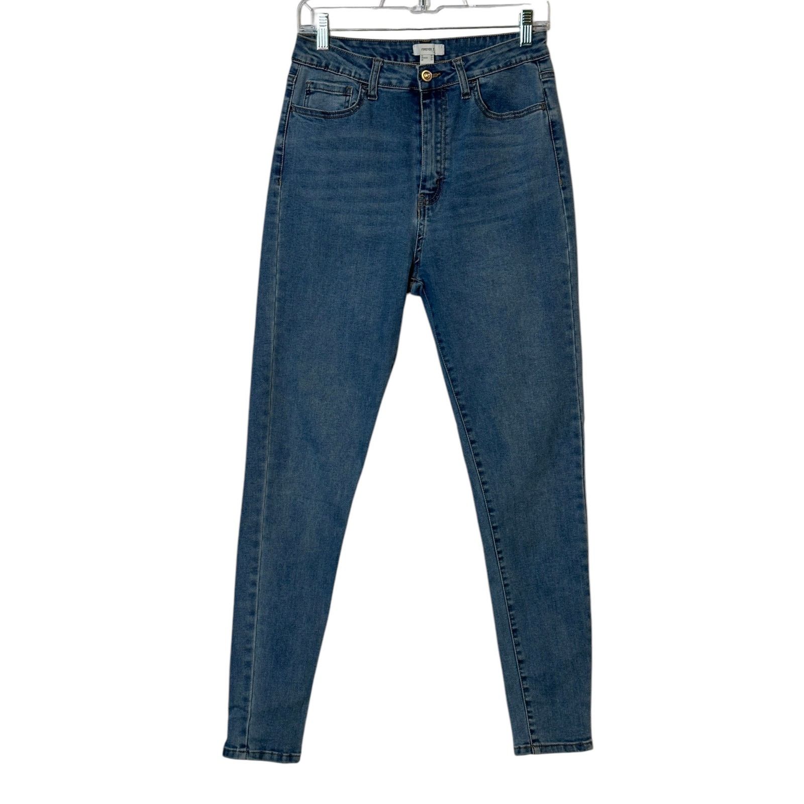 Forever 21 FOREVER 21 blue skinny high waisted stretch jeans size 29 Size 29" - 11 Thumbnail