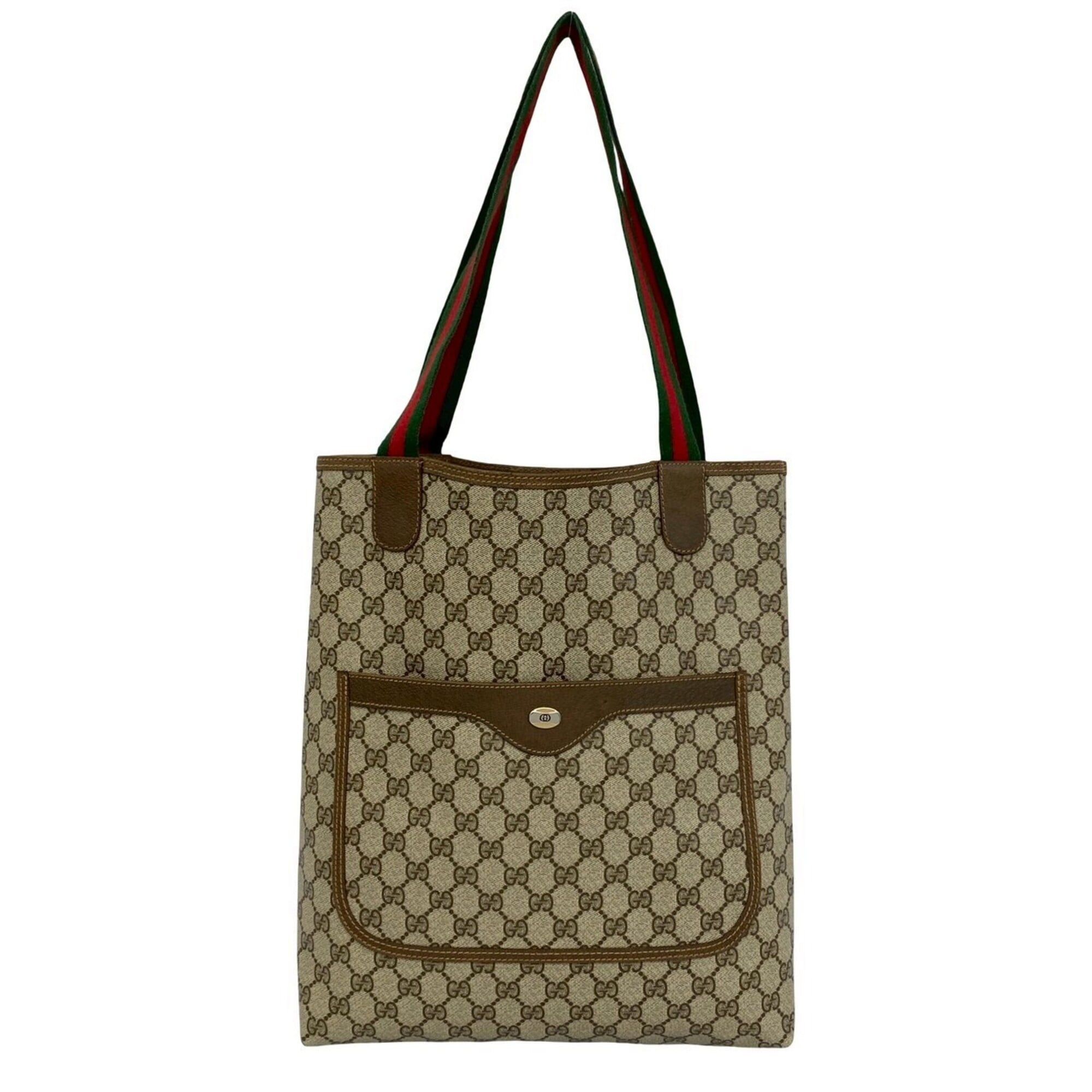 Gucci GUCCI Old Gucci Sherry Line GG Logo Hardware Pattern Leather Tote Bag Handbag Brown 29448 Size ONE SIZE - 1 Thumbnail