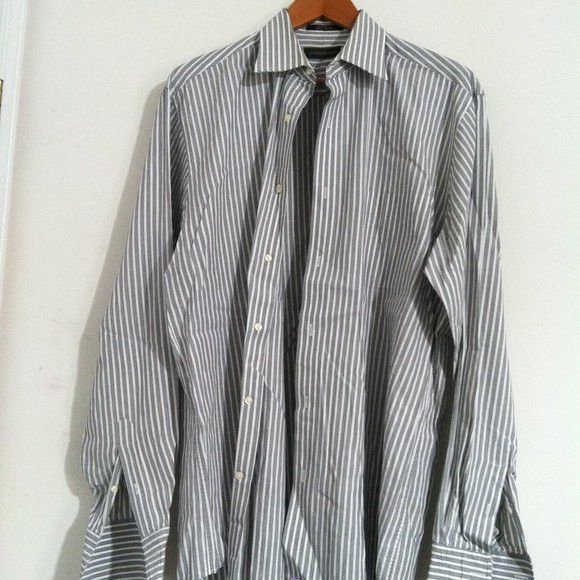 Joseph Abboud JOSEPH ABBOUD MENS COTTON DRESS SHIRT FRENCH CUFFS16.5/36-37 Size US L / EU 52-54 / 3 - 4 Thumbnail