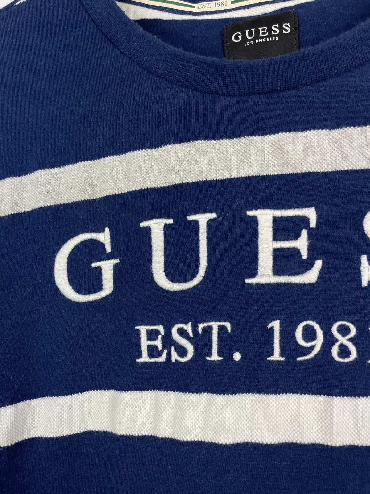 Guess × Vintage Guess Los Angeles Striped T-shirt Size US S / EU 44-46 / 1 - 5 Thumbnail