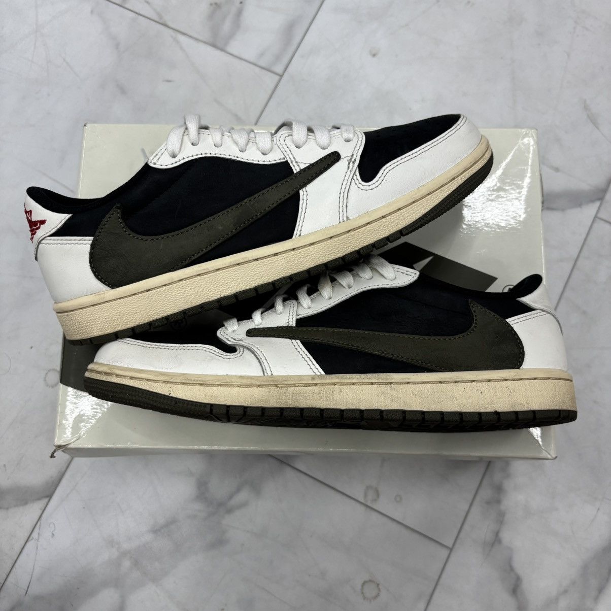 Nike × Travis Scott Nike X Travis Scott Jordan 1 Low “Olive” Size US 8.5 / EU 41-42 - 3 Thumbnail
