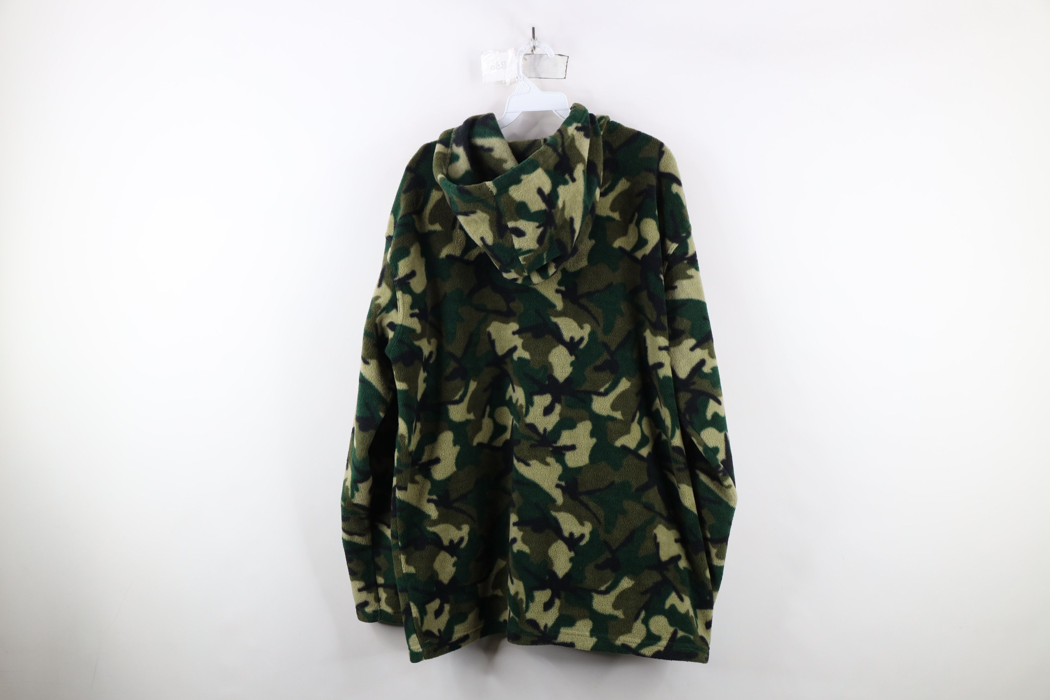 Vintage Vintage 90s Streetwear Half Zip Fleece Hoodie Sweatshirt Size US M / EU 48-50 / 2 - 9 Thumbnail