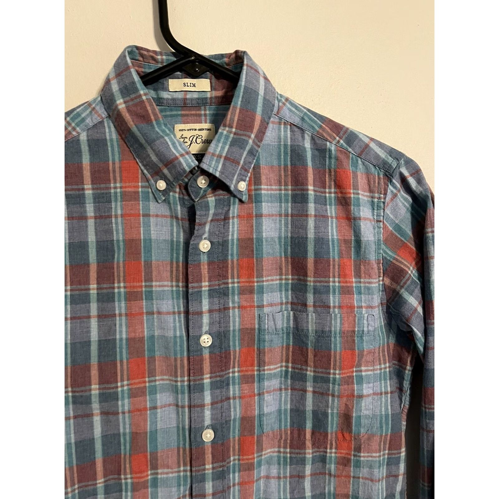 J.Crew J.CREW Slim Fit Multicolor Pastel Plaid L/S Button Up Casual Shirt Mens XS Size US XS / EU 42 / 0 - 2 Thumbnail