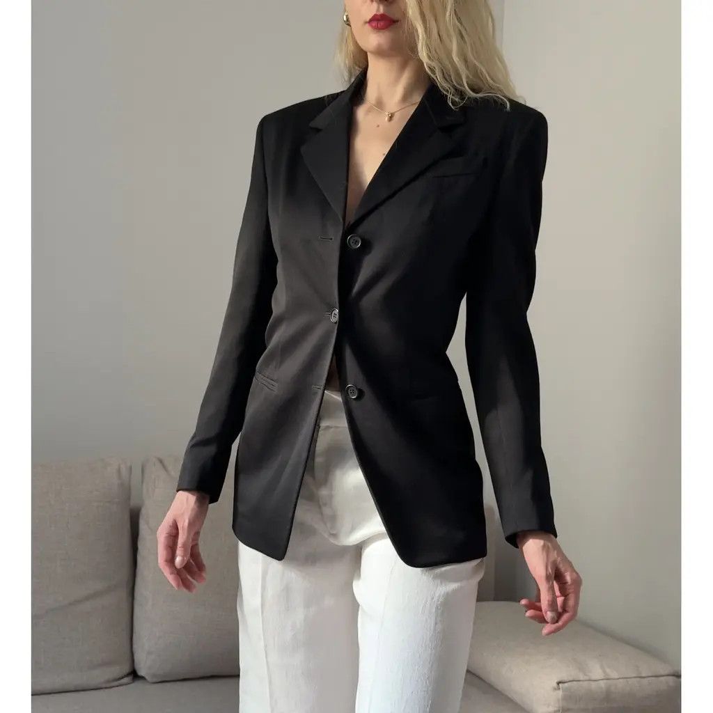 Dolce & Gabbana Dolce & Gabbana Black Wool Tailored Blazer Size IT 40 / S Size S / US 4 / IT 40 - 2 Thumbnail