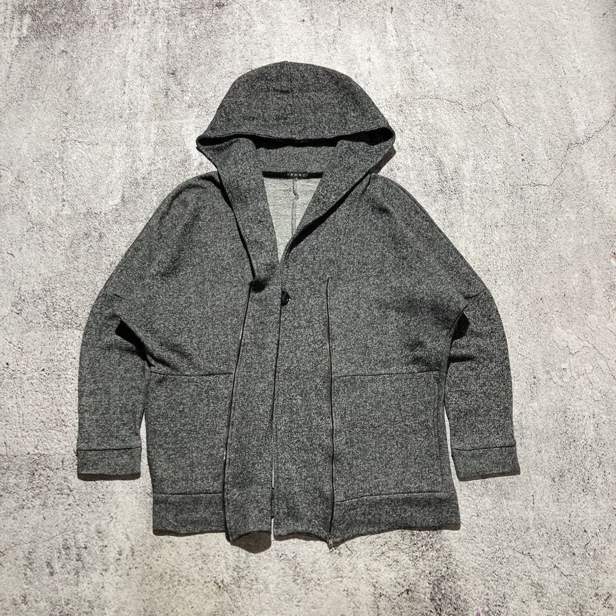 Japanese Brand 2000s Igni Knitted Ziphoodie Beauty Beast Lgb Charcoal Size US XL / EU 56 / 4 - 8 Thumbnail