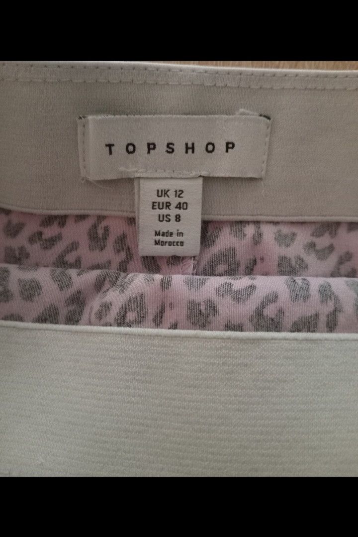 Topshop Topshop Pink & Black Leopard Sexy Mini Skirt Size 30" / US 8 / IT 44 - 2 Thumbnail