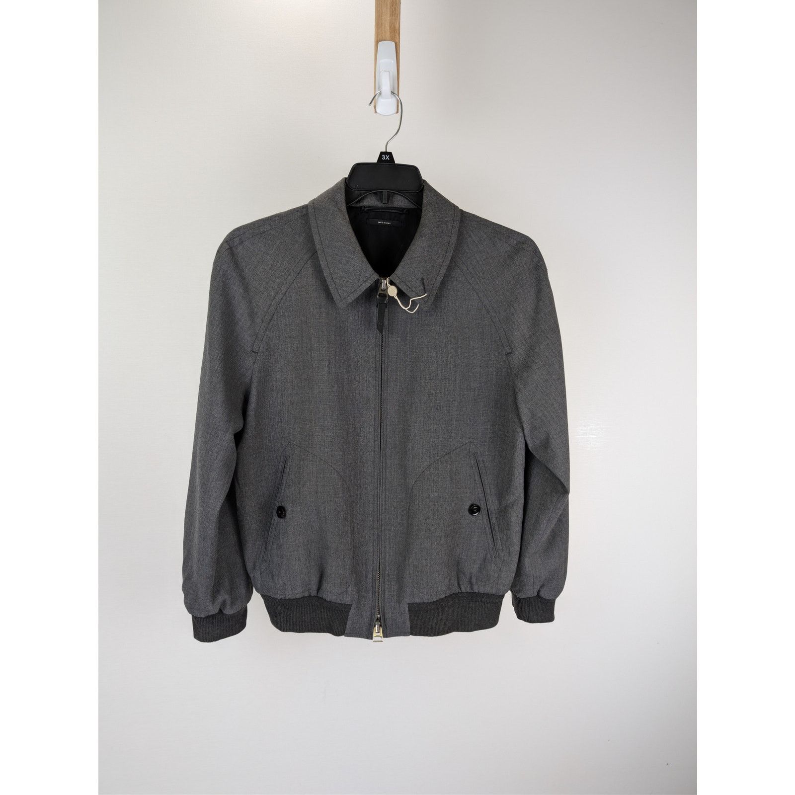 Tom Ford o1rshd1 CC20 Ribbed-Trim Twill Bomber Jacket Light Jacket Size US M / EU 48-50 / 2 - 1 Thumbnail