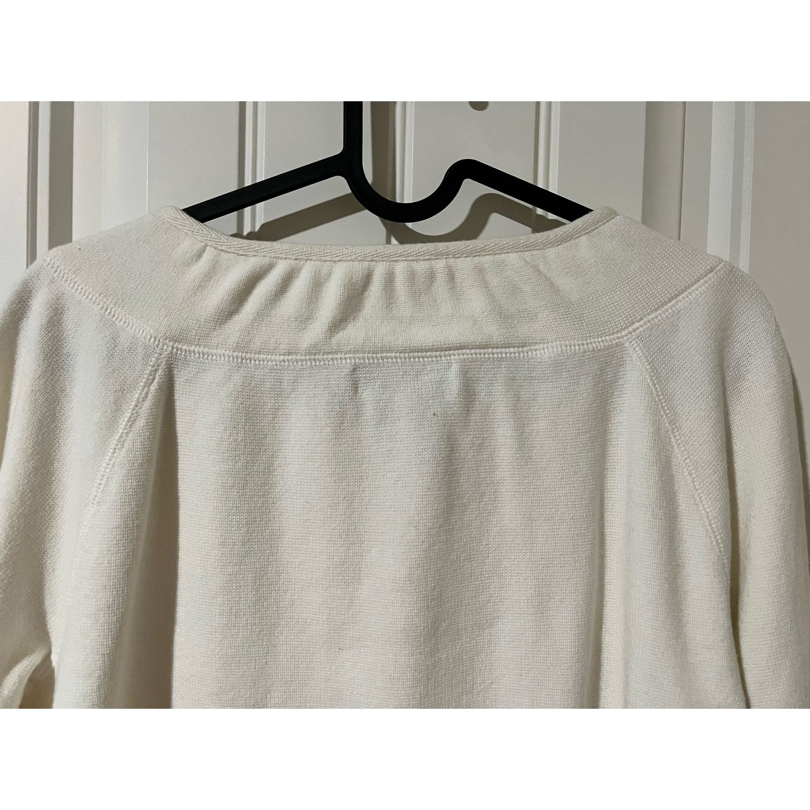 Ralph Lauren Women's Ivory White Linen Blend Peacoat 3/4 Sleeves Jacket M Size M / US 6-8 / IT 42-44 - 12 Thumbnail
