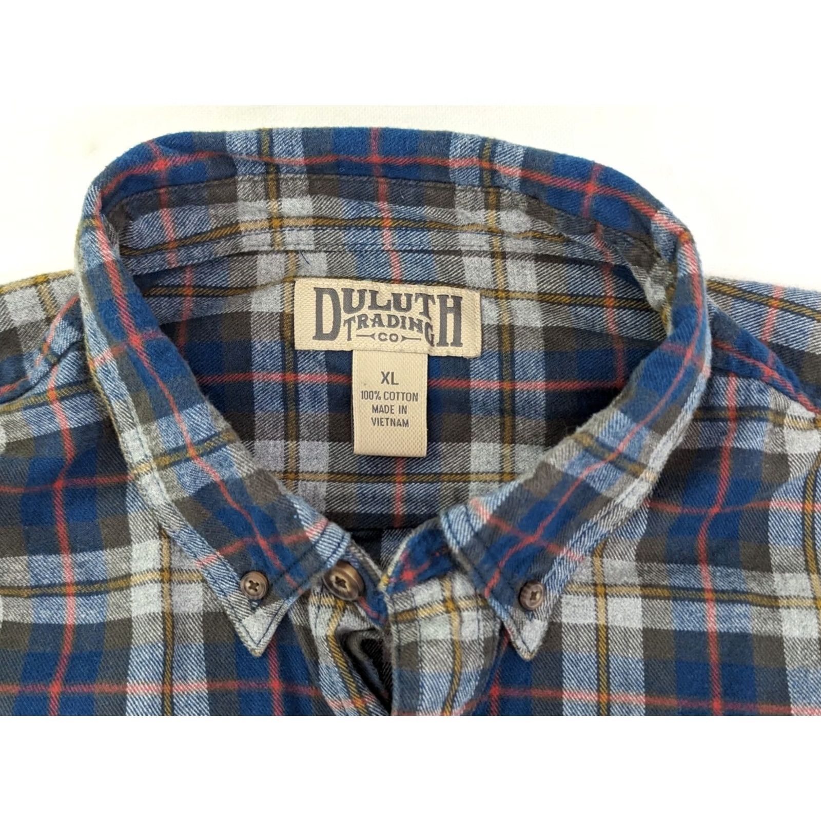 Vintage Duluth Button-Up Shirt Men XL Plaid Lightweight Flannel Blue Red Check Casual Workwear Long Sleeve Button-Down Shirt Size US XL / EU 56 / 4 - 2 Thumbnail