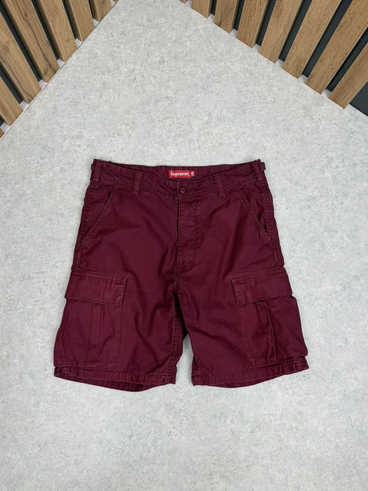 Supreme Supreme red camo cargo shorts | Grailed