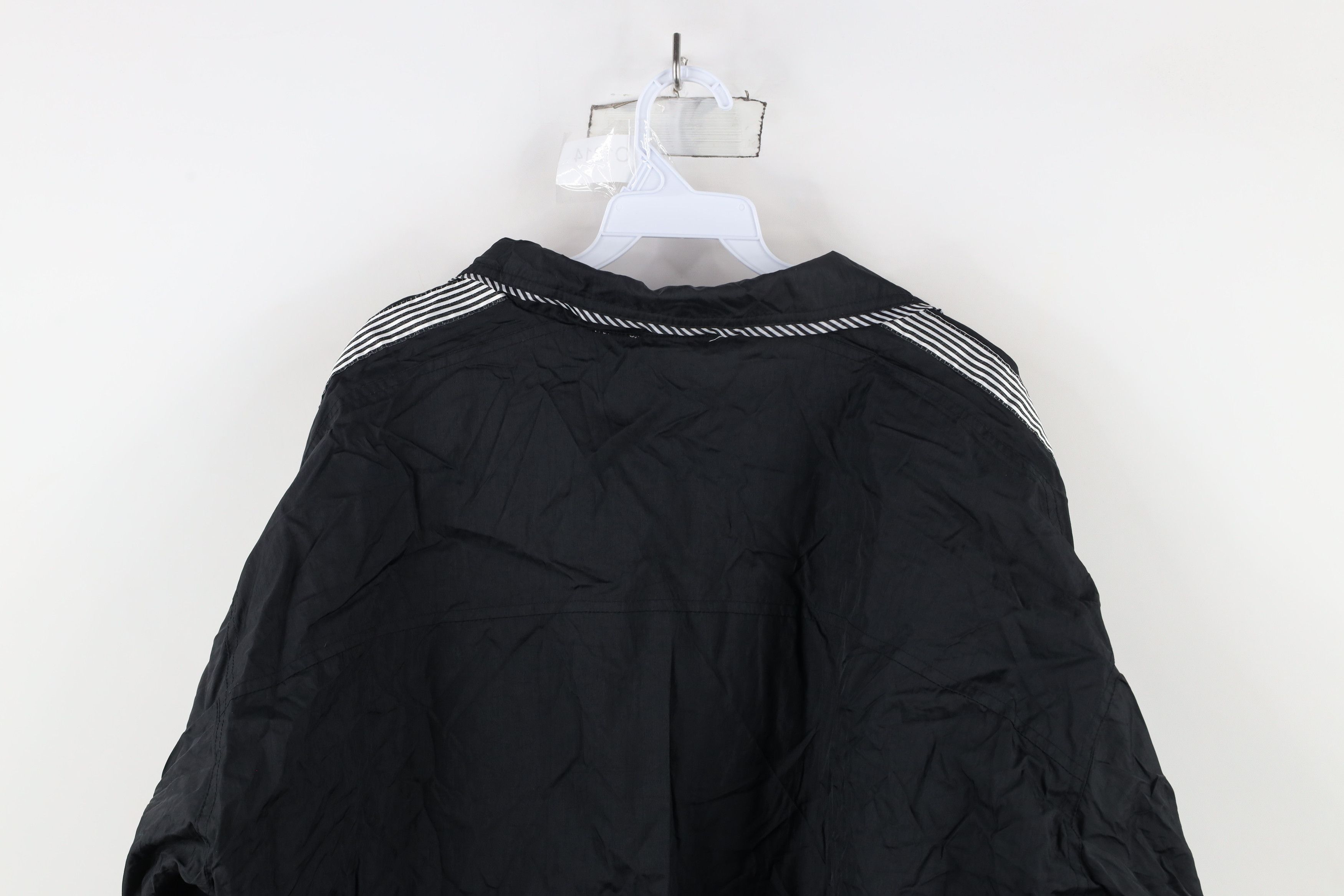 Vintage Vintage 90s Streetwear Full Zip Windbreaker Jacket Black Size XL / US 12-14 / IT 48-50 - 12 Thumbnail