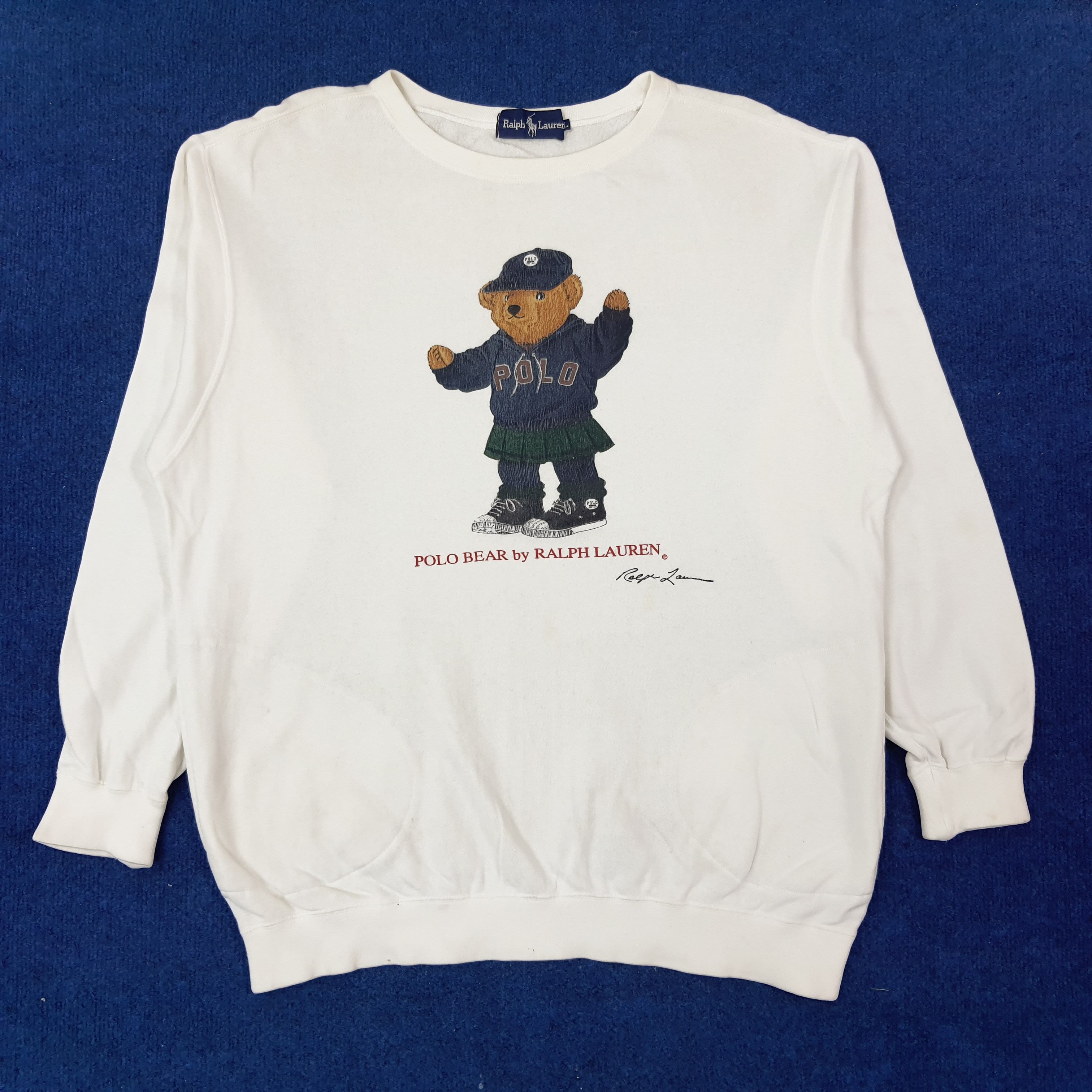 Polo Ralph Lauren vintage Polo Bear by Ralph Lauren Sweatshirt C241N11 Size US L / EU 52-54 / 3 - 1 Thumbnail