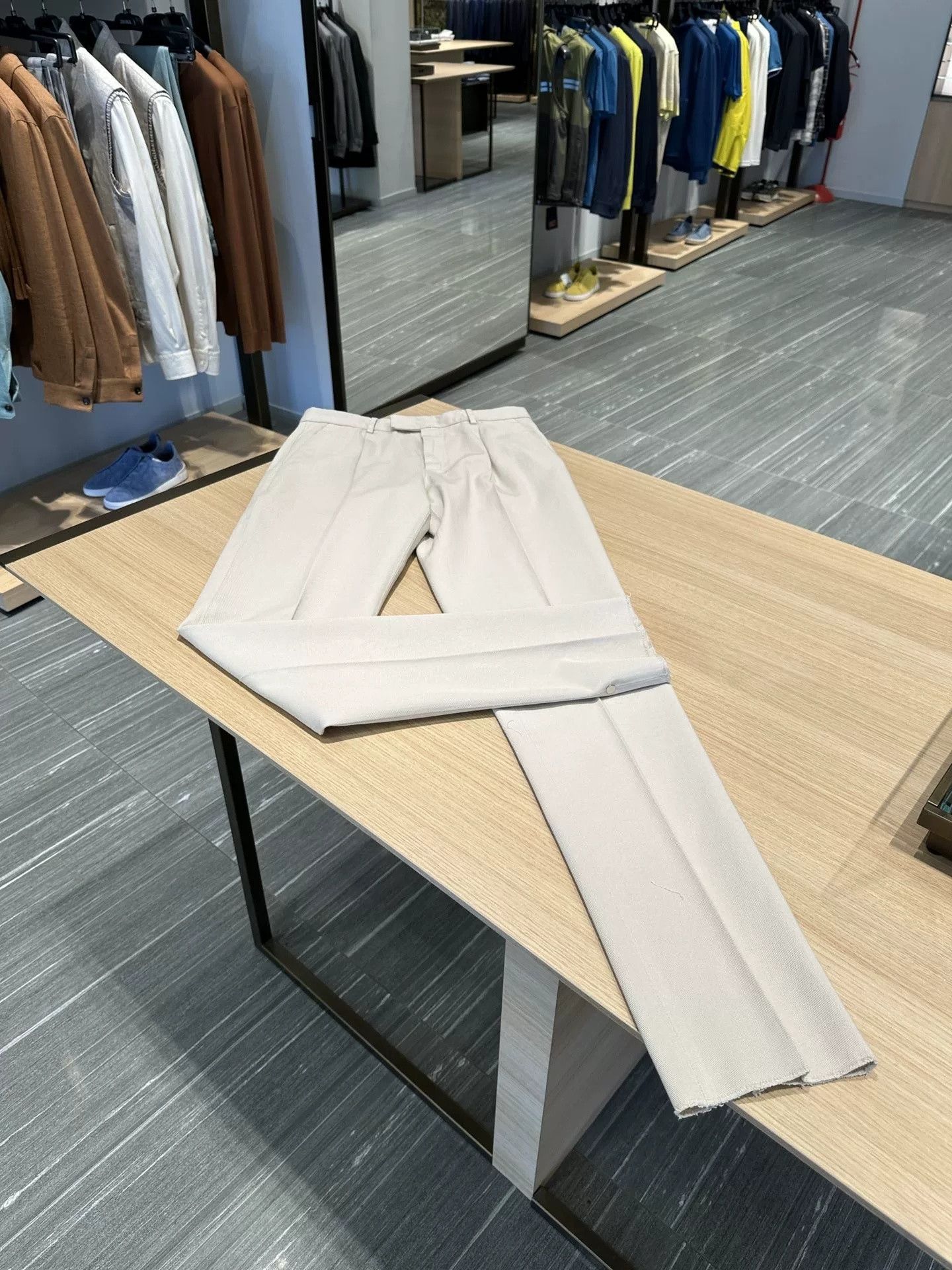 Ermenegildo Zegna Zegna Beige Cotton Casual Trousers Size US 28 / EU 44 - 3 Thumbnail