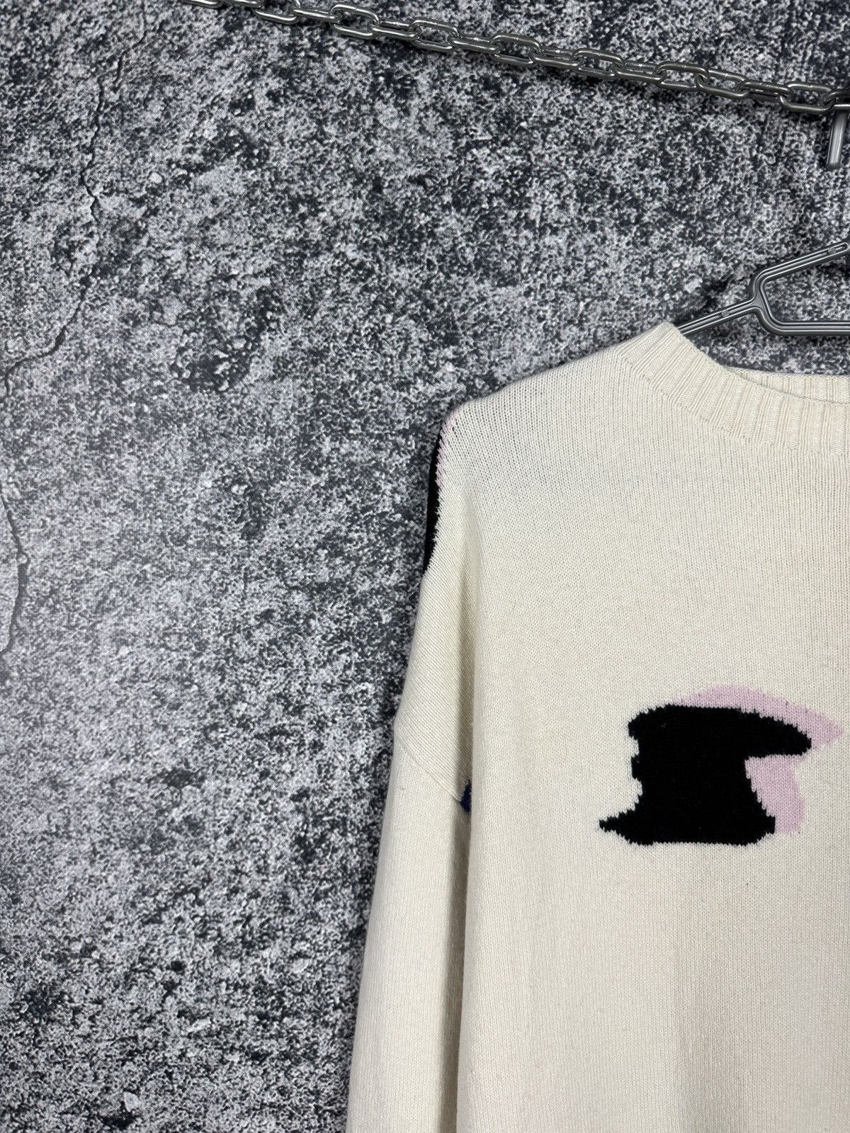 Lacoste Lacoste L!VE Patterned Knit Sweater Wool Pullover Size 40 Size S / US 4 / IT 40 - 3 Thumbnail
