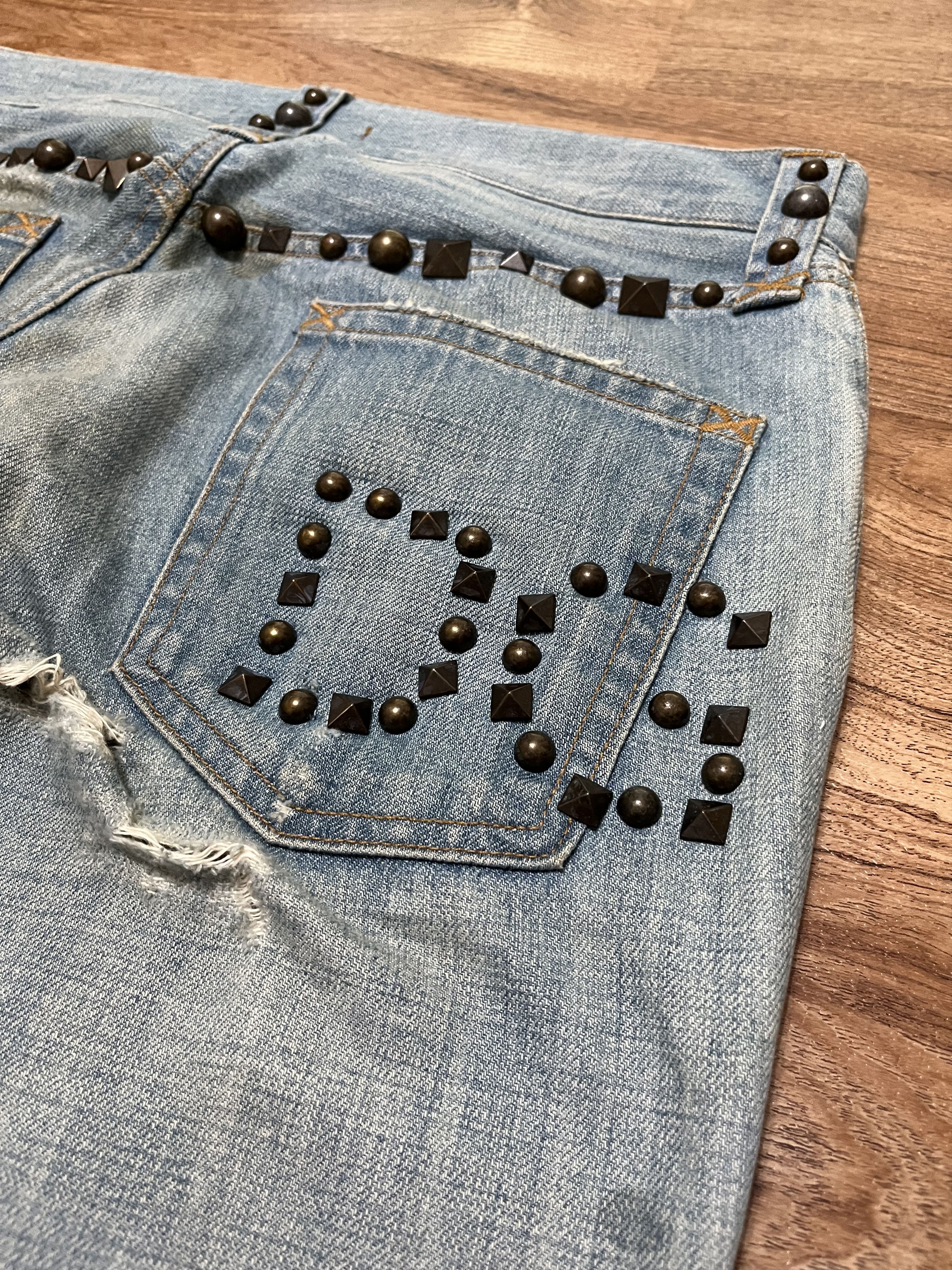 Dolce & Gabbana Dolce & Gabbana FW03 Studded Distressed Jeans Size US 34 / EU 50 - 7 Thumbnail