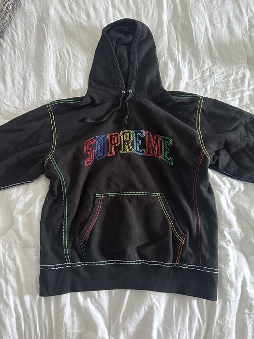 Supreme Supreme Big Stitch Hooded Sweatshirt | Grailed