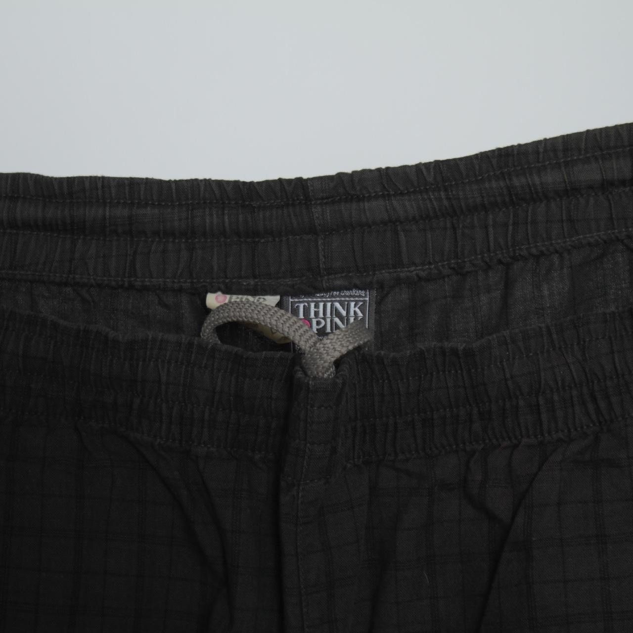 Vintage BLACK PLAID LIGHTWEIGHT DOOUBLE KNEE PANTS BY THINK PINK Size US 34 / EU 50 - 6 Thumbnail