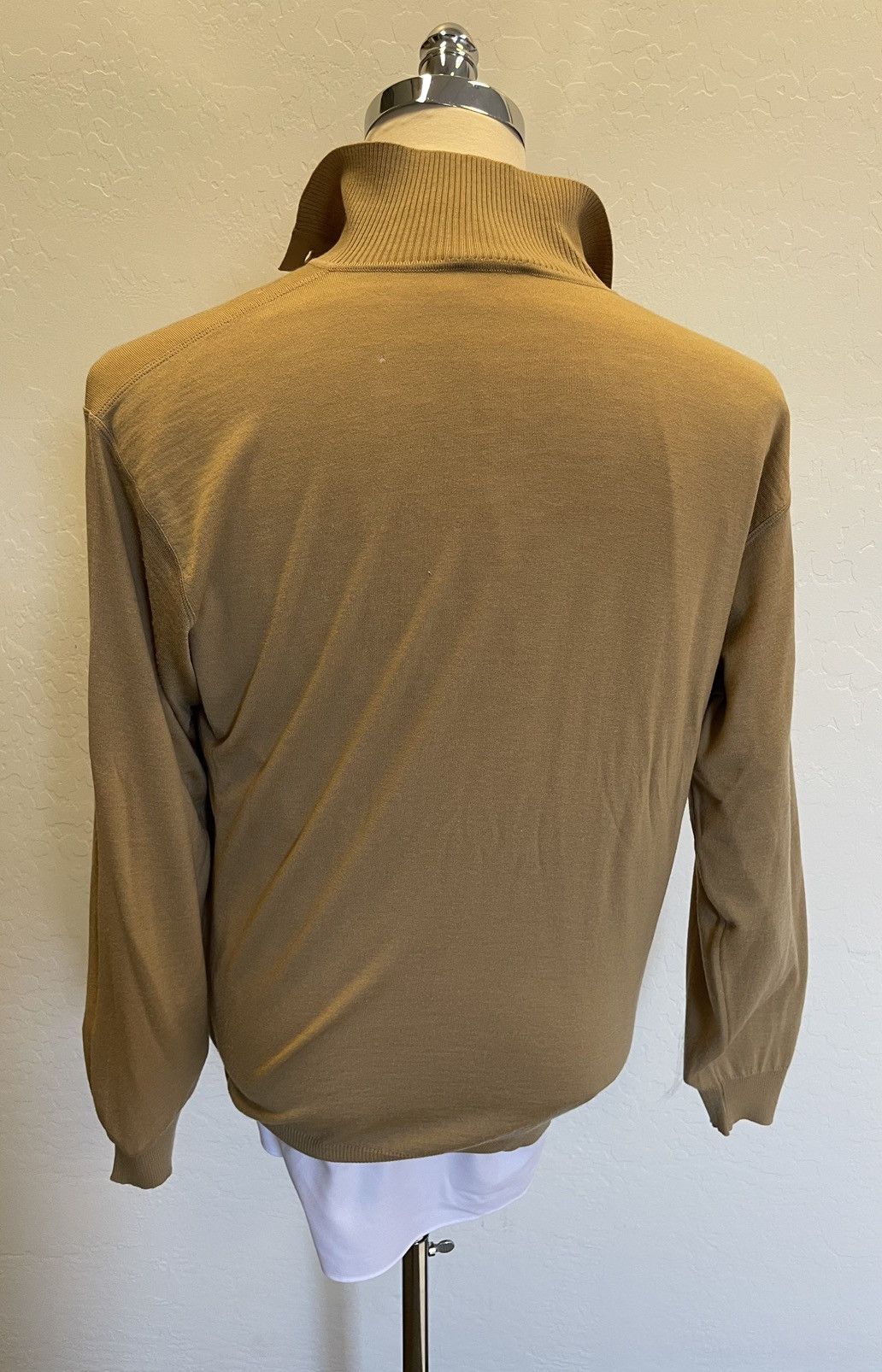 Brioni Button Placket Mock Neck Wool Sweater Size US XL / EU 56 / 4 - 6 Thumbnail