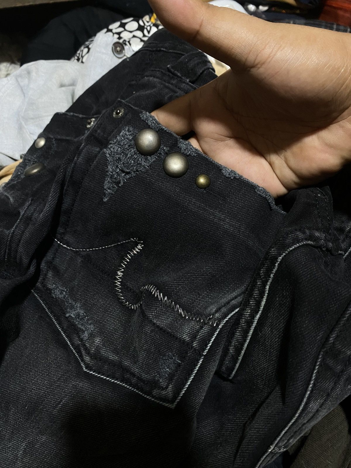 Japanese Brand y2k Maru rocky jeans studded flare denim Tornado mart style Size US 30 / EU 46 - 18 Thumbnail