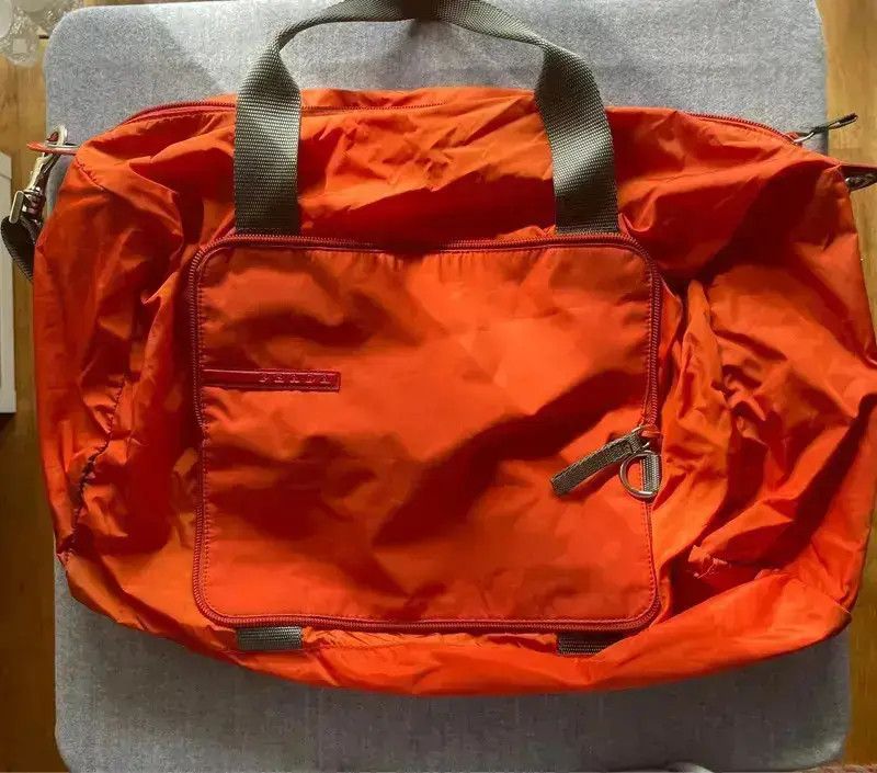 Bag Shoulder Nylon Messenger Sport Crossbody Vintage in Orange, Men's