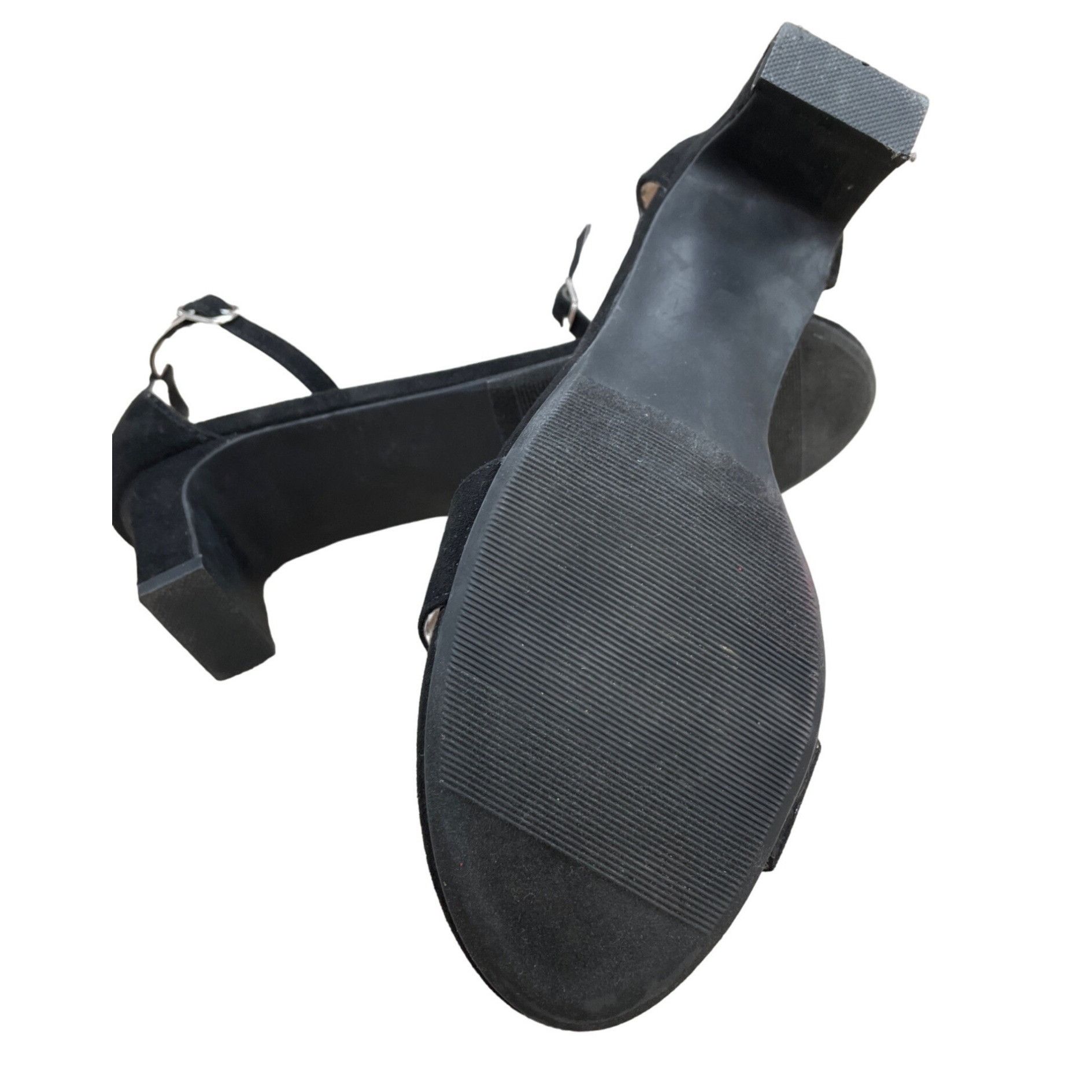 Steve Madden Steve Madden Womens Black Suede Sandals Size 6 SKU 1641 Size US 6 / IT 36 - 3 Thumbnail