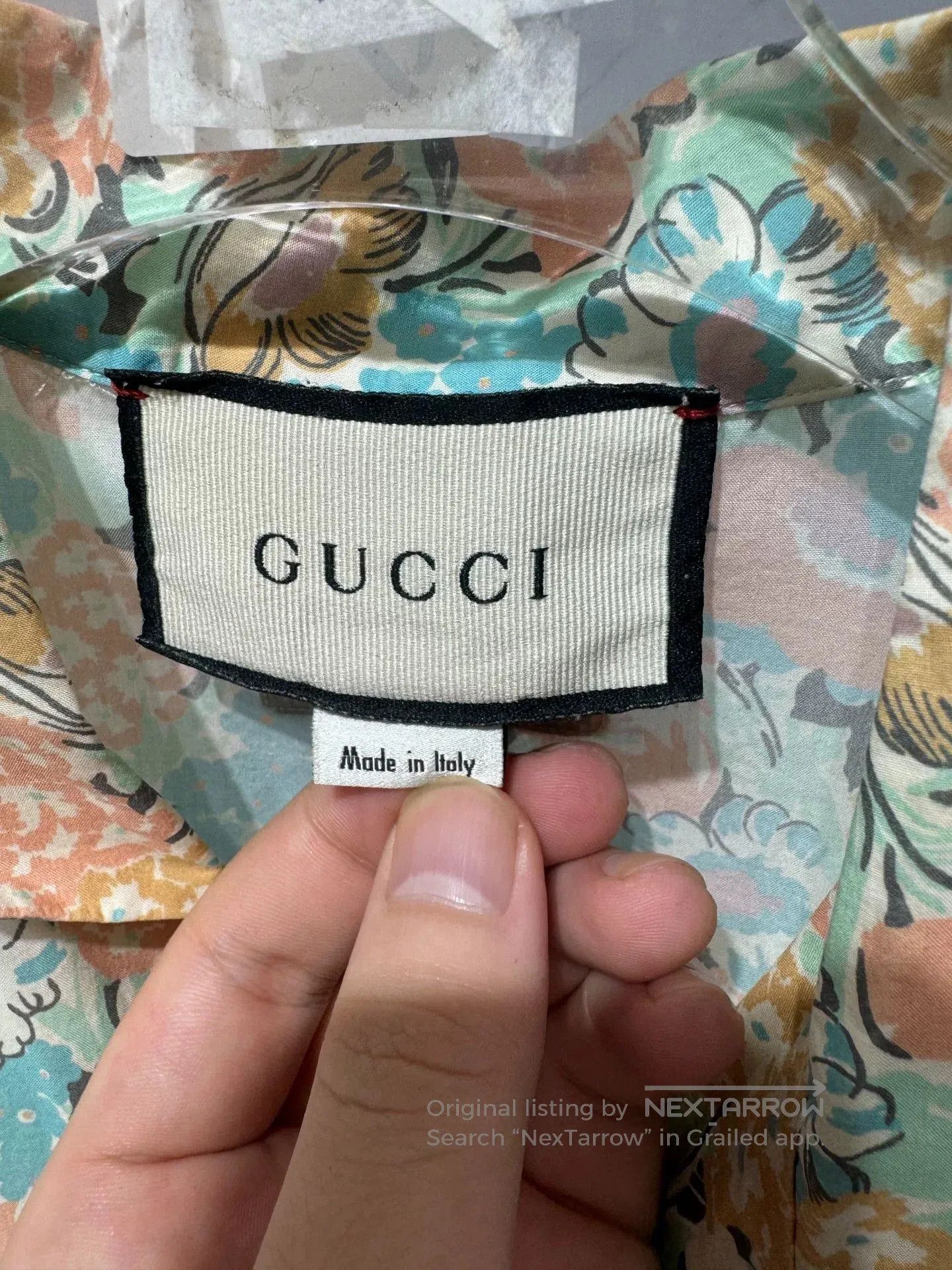 Gucci Gucci Blue All-Over Print Short Shirt. Size US M / EU 48-50 / 2 - 4 Thumbnail