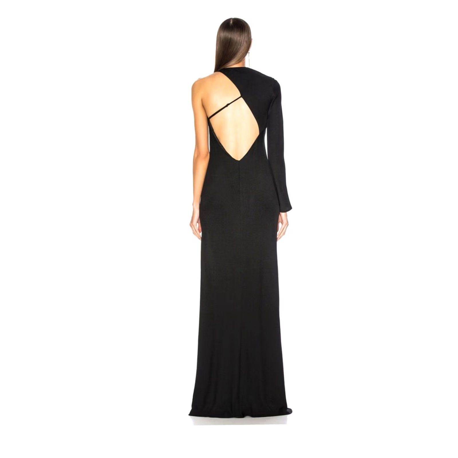 Vintage VINTAGE Michelle Mason Asymmetrical Gown Black Size 4 New With Tag Womens Dress Long A-Line Size S / US 4 / IT 40 - 2 Thumbnail
