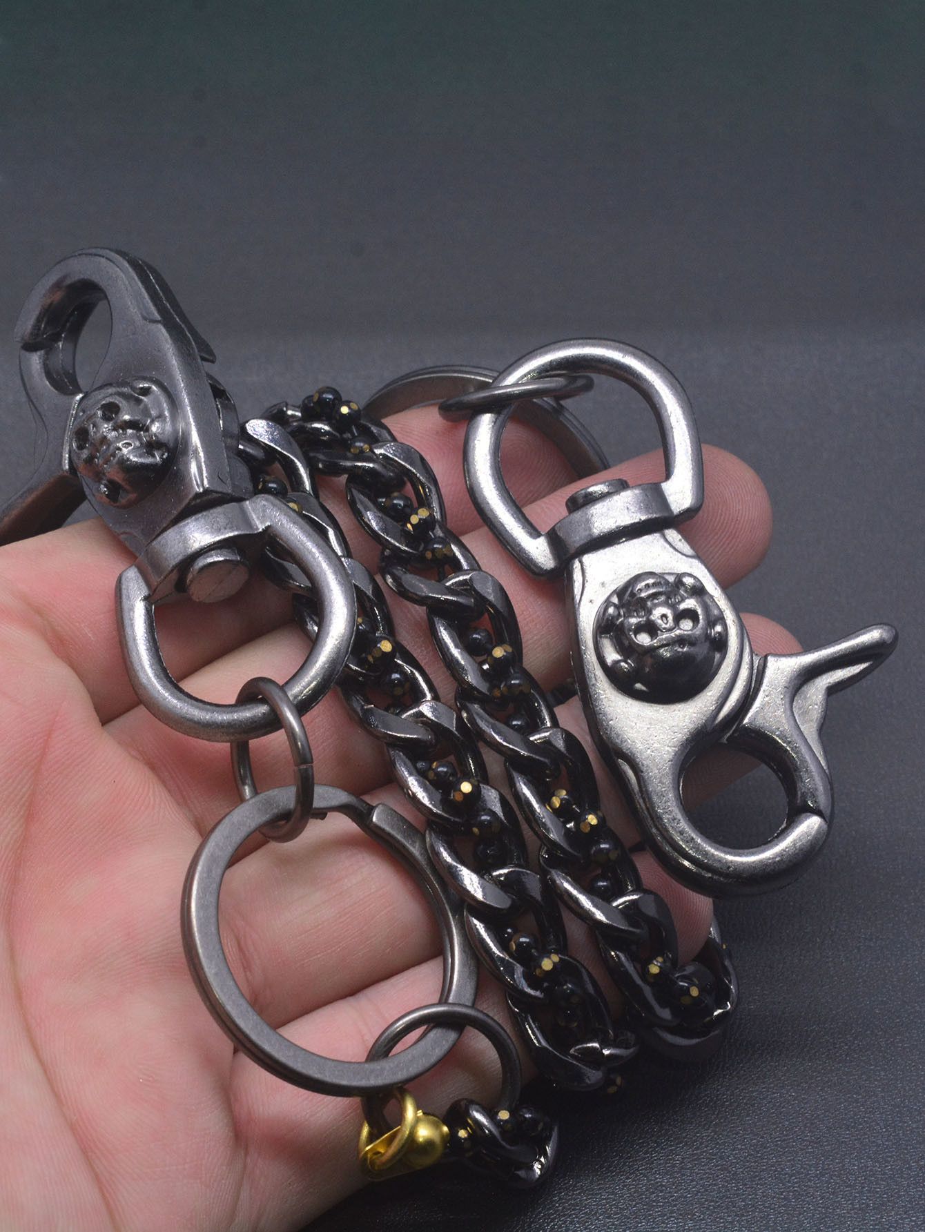 Japanese Brand Gunmetal Black Biker Pants Chain 26-Inch Keychain Size ONE SIZE - 3 Thumbnail