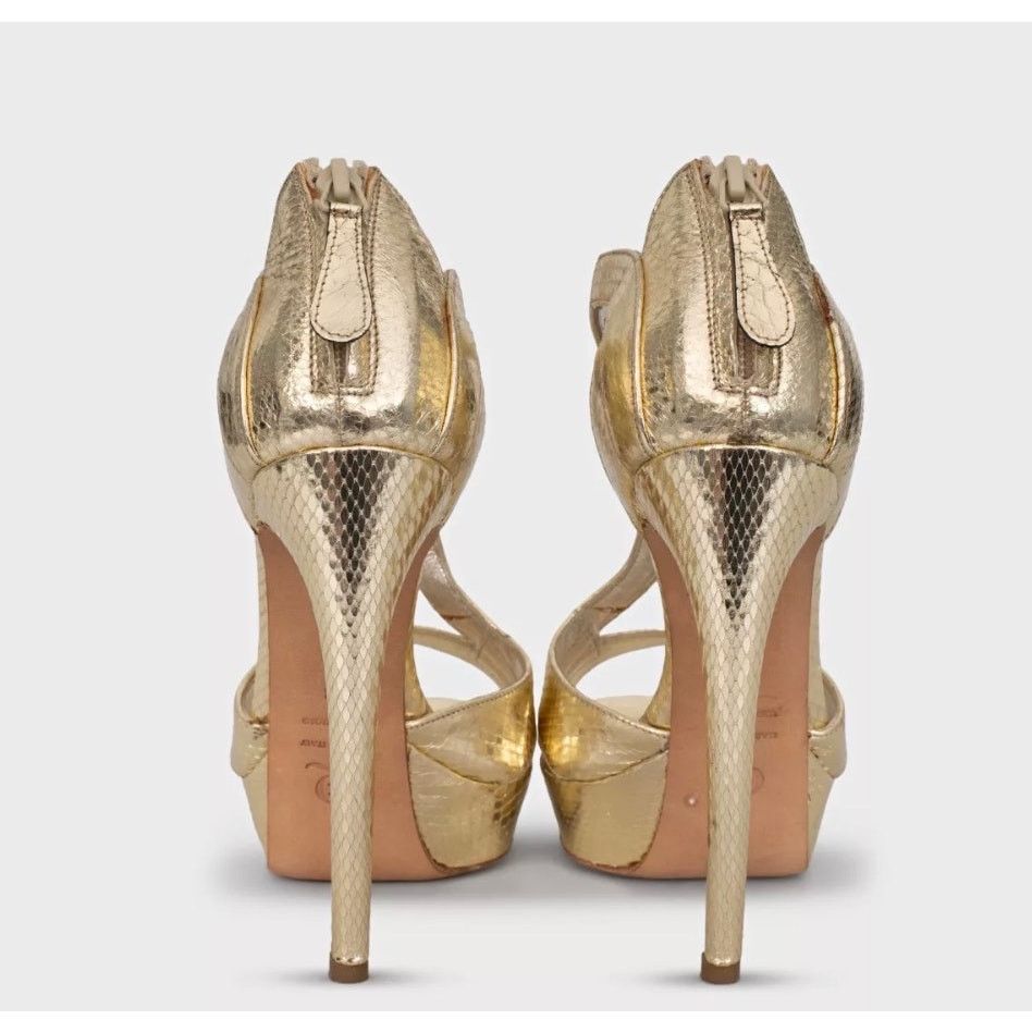 Alexander McQueen Alexander McQueen Gold Stiletto Sandals Size 38 Size US 8 / IT 38 - 4 Thumbnail