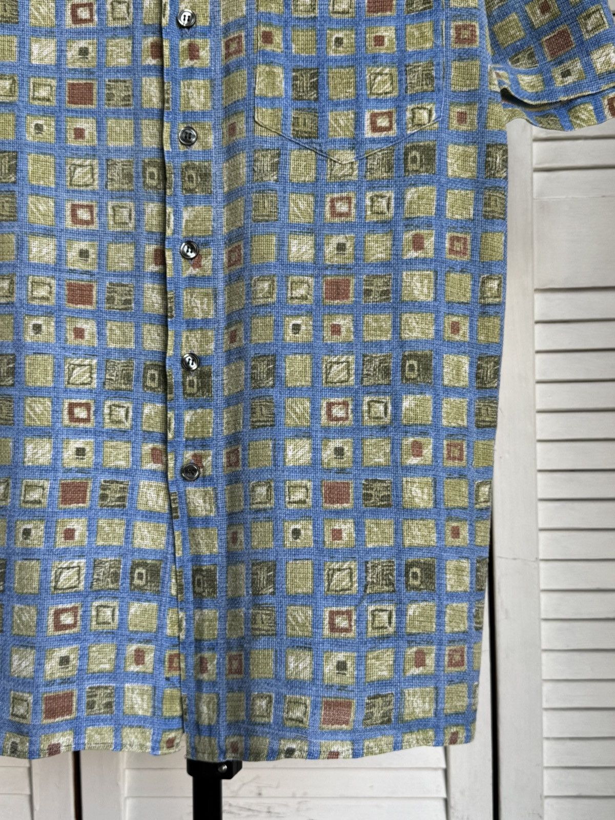 Vintage Vintage Ahlemeyer Crazy Pattern Abstract Textur Button Shirt Size US XL / EU 56 / 4 - 8 Thumbnail