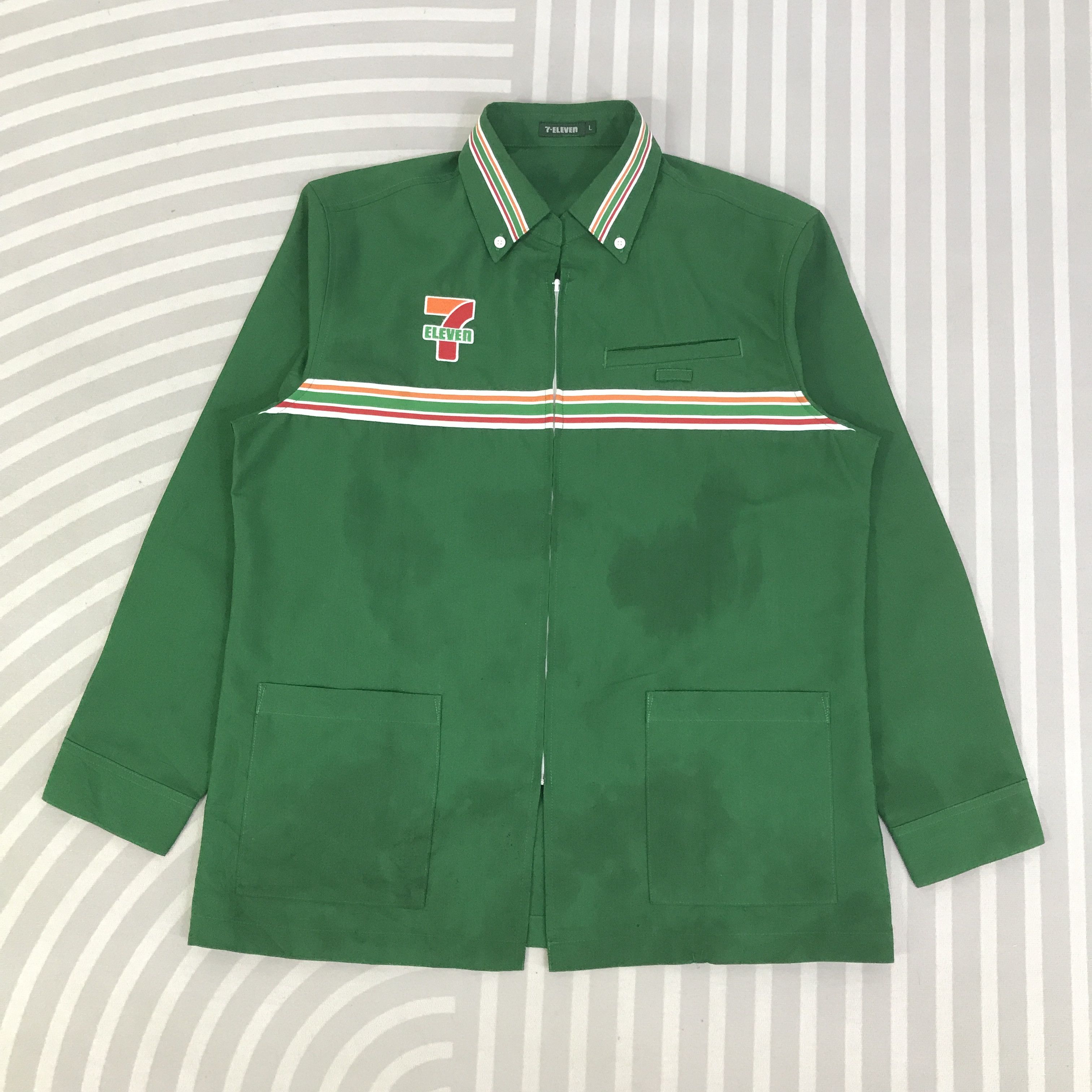 Japanese Brand Vintage 7 Eleven Worker Jacket K132B14 Size US L / EU 52-54 / 3 - 1 Thumbnail