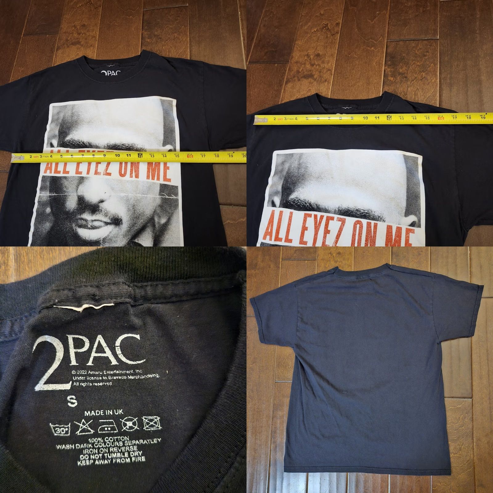 Vintage Tupac All Eyes On Me T Shirt Hip Hop Men’s S Black Crew Neck Short Sleeve Cotton Graphic Print Size US S / EU 44-46 / 1 - 8 Thumbnail