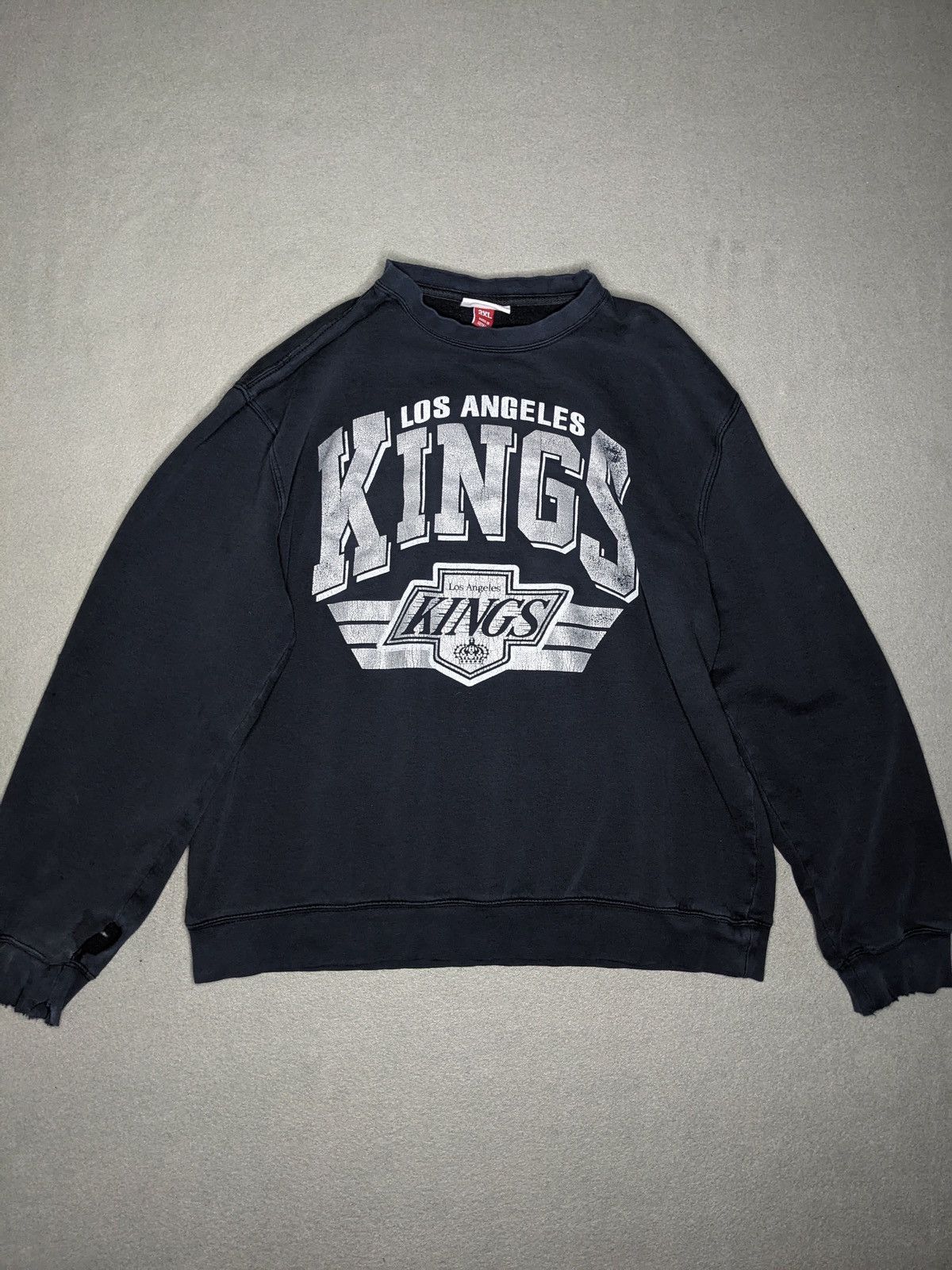 Mitchell & Ness Mitchell Ness Los Angeles Kings Arch Logo Sweater 2XL Black Size US XXL / EU 58 / 5 - 1 Thumbnail