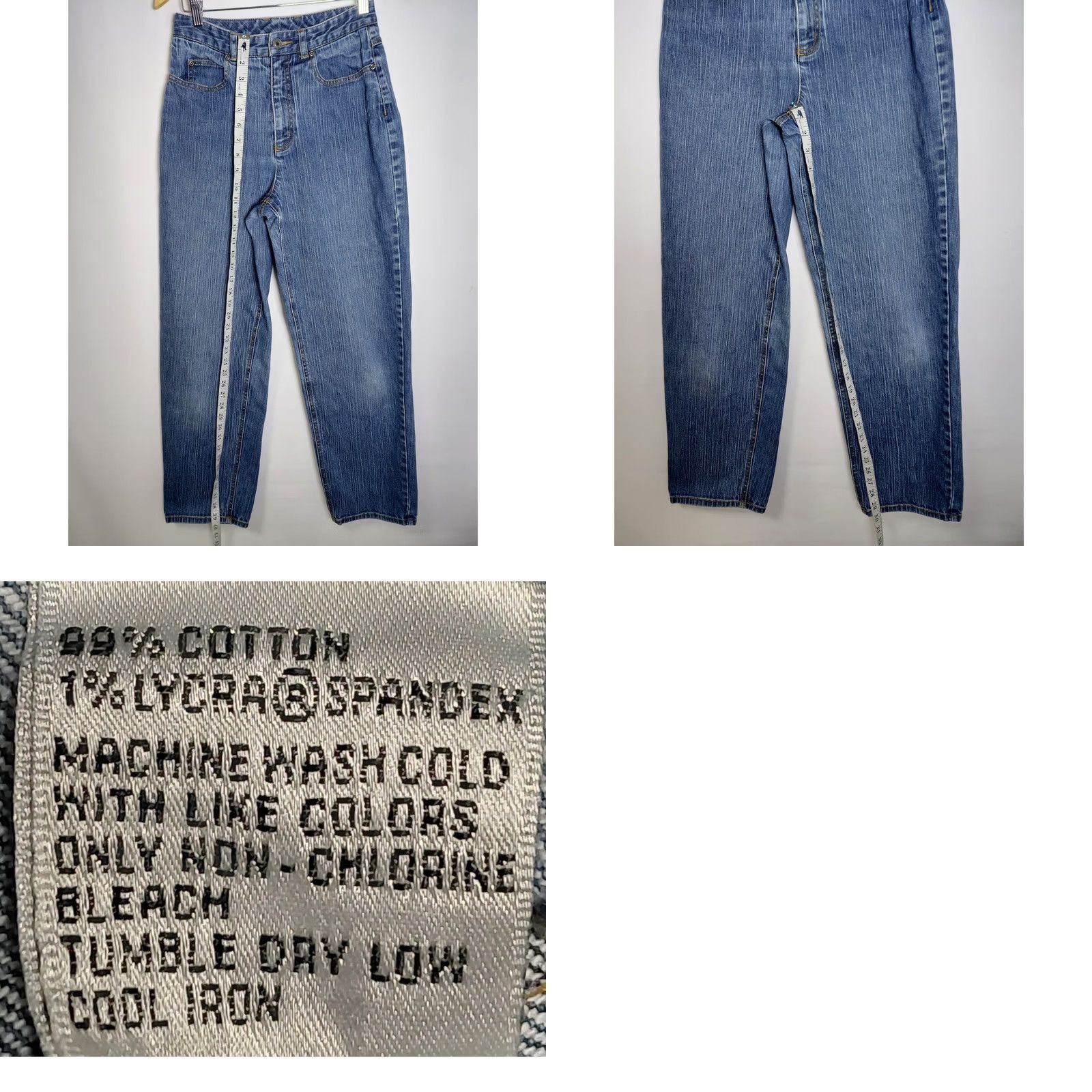 Talbots Talbots Jeans Blue Solid Regular Women Size 6 Stretch Denim Cotton 100% Zipper Straight Vintage? Size 28" / US 6 / IT 42 - 8 Thumbnail