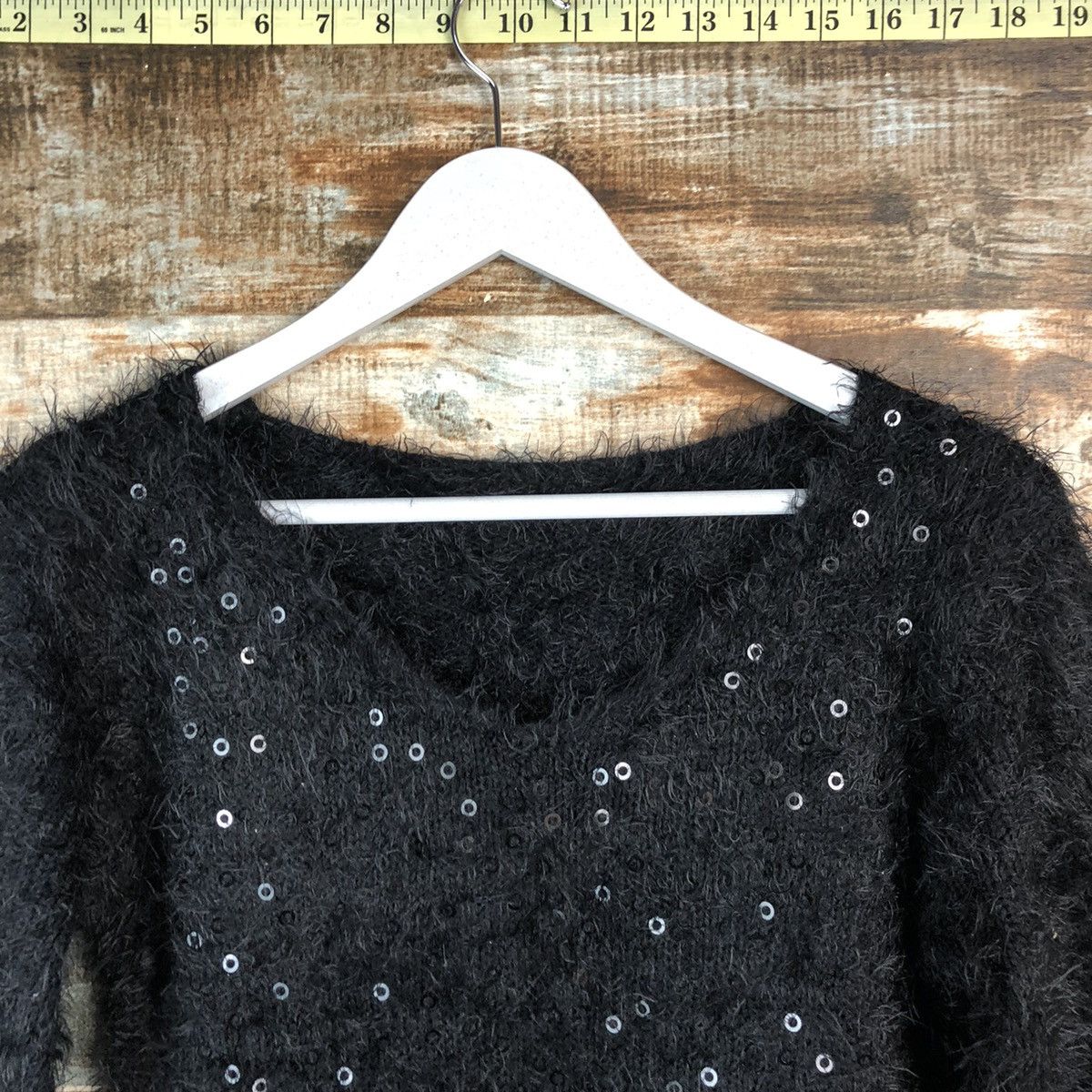 Homespun Knitwear × Japanese Brand DL Chuxxx Black mohair shaggy fur Knitwear #C050 Size S / US 4 / IT 40 - 4 Thumbnail