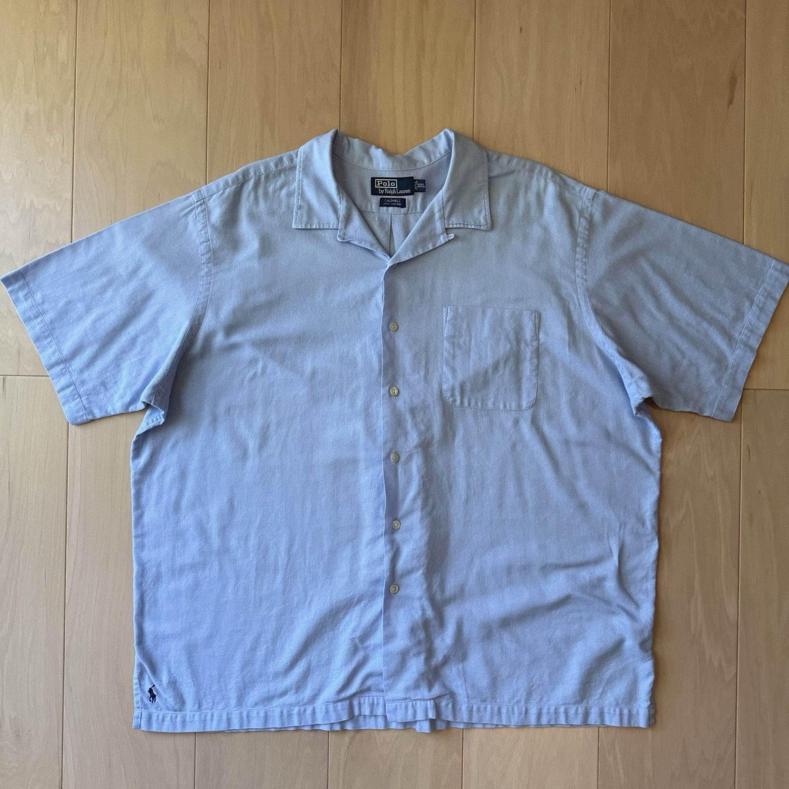 Polo Ralph Lauren × Vintage Vintage Polo Ralph Lauren Shirt 2XL Blue Cotton Loop Collar Size US XXL / EU 58 / 5 - 2 Thumbnail