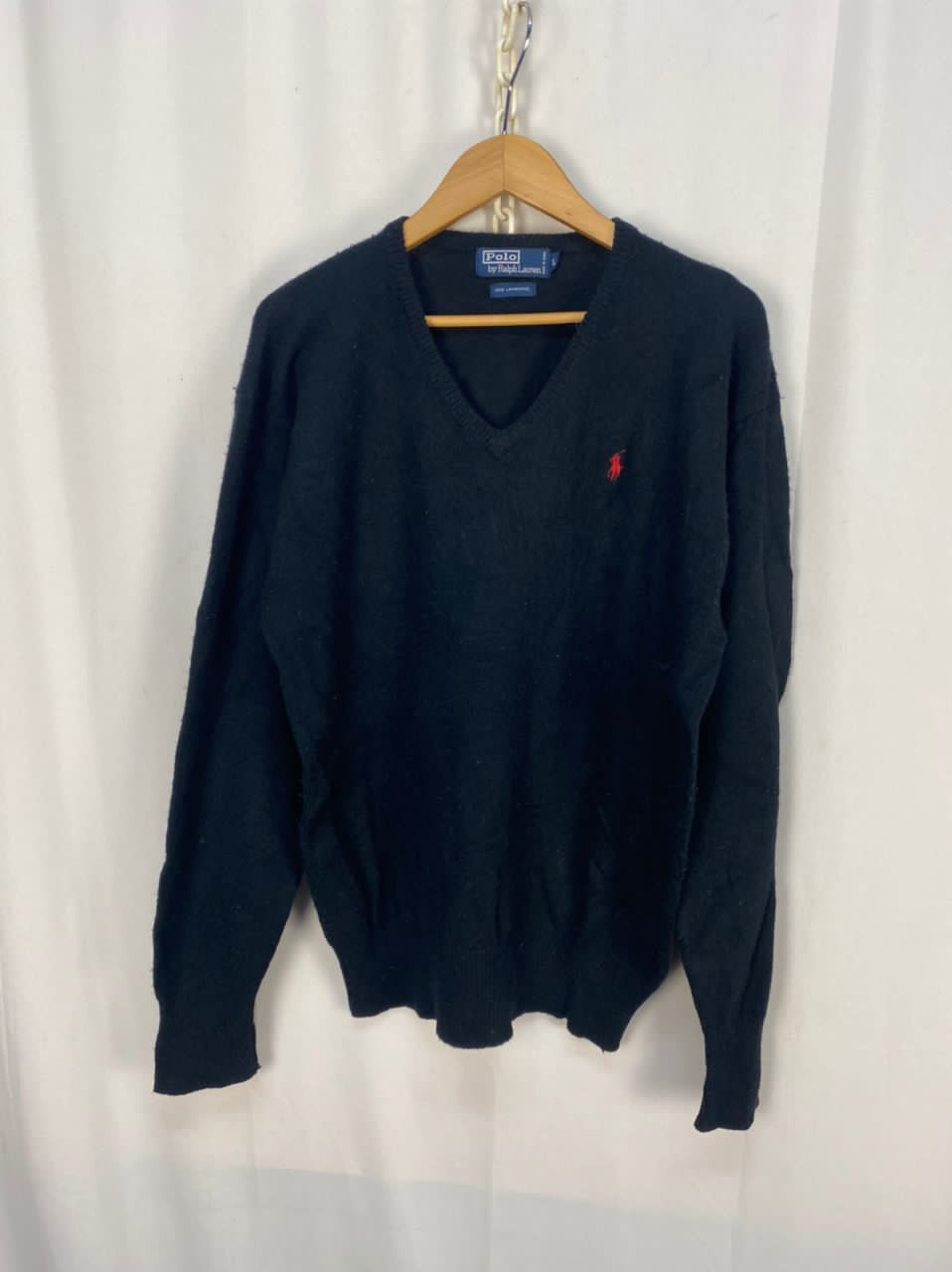Polo Ralph Lauren lambwool small logo vneck knit sweatshirt