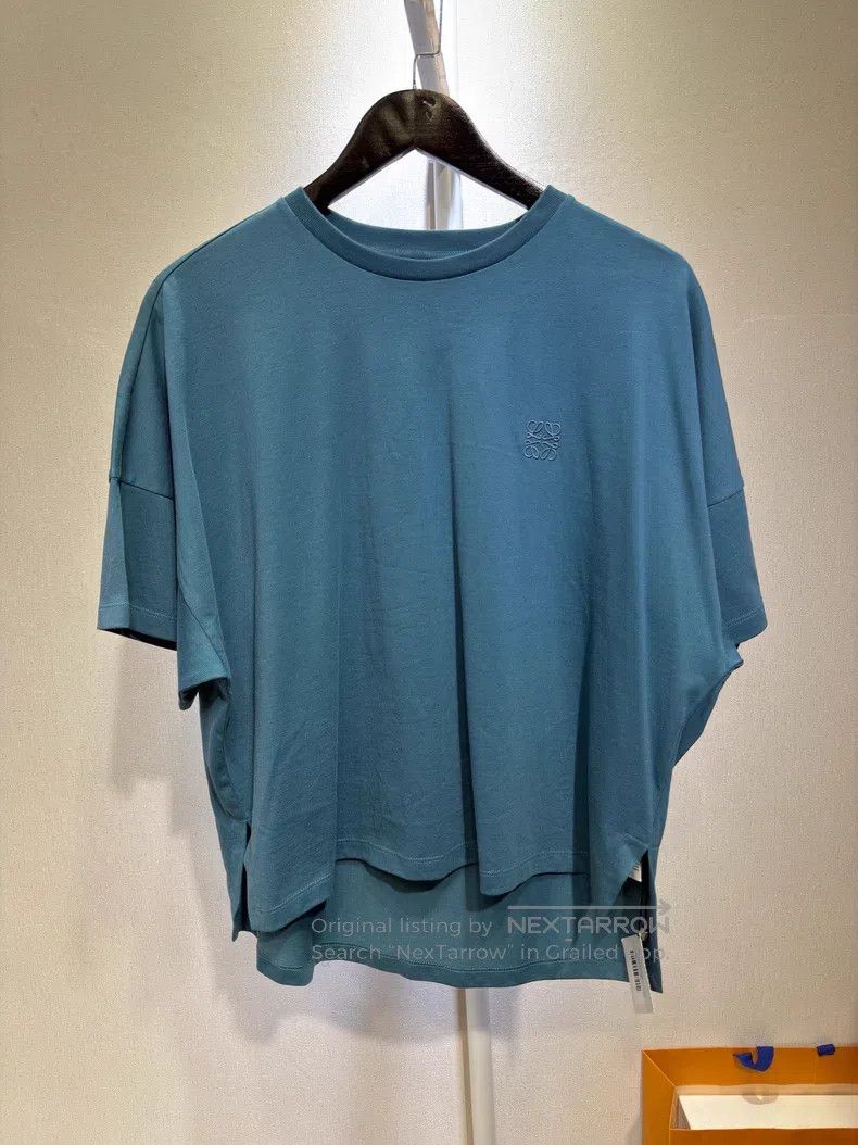Loewe Loewe Short Loose Embroidered Logo Short Sleeve T-Shirt Size S / US 4 / IT 40 - 1 Thumbnail