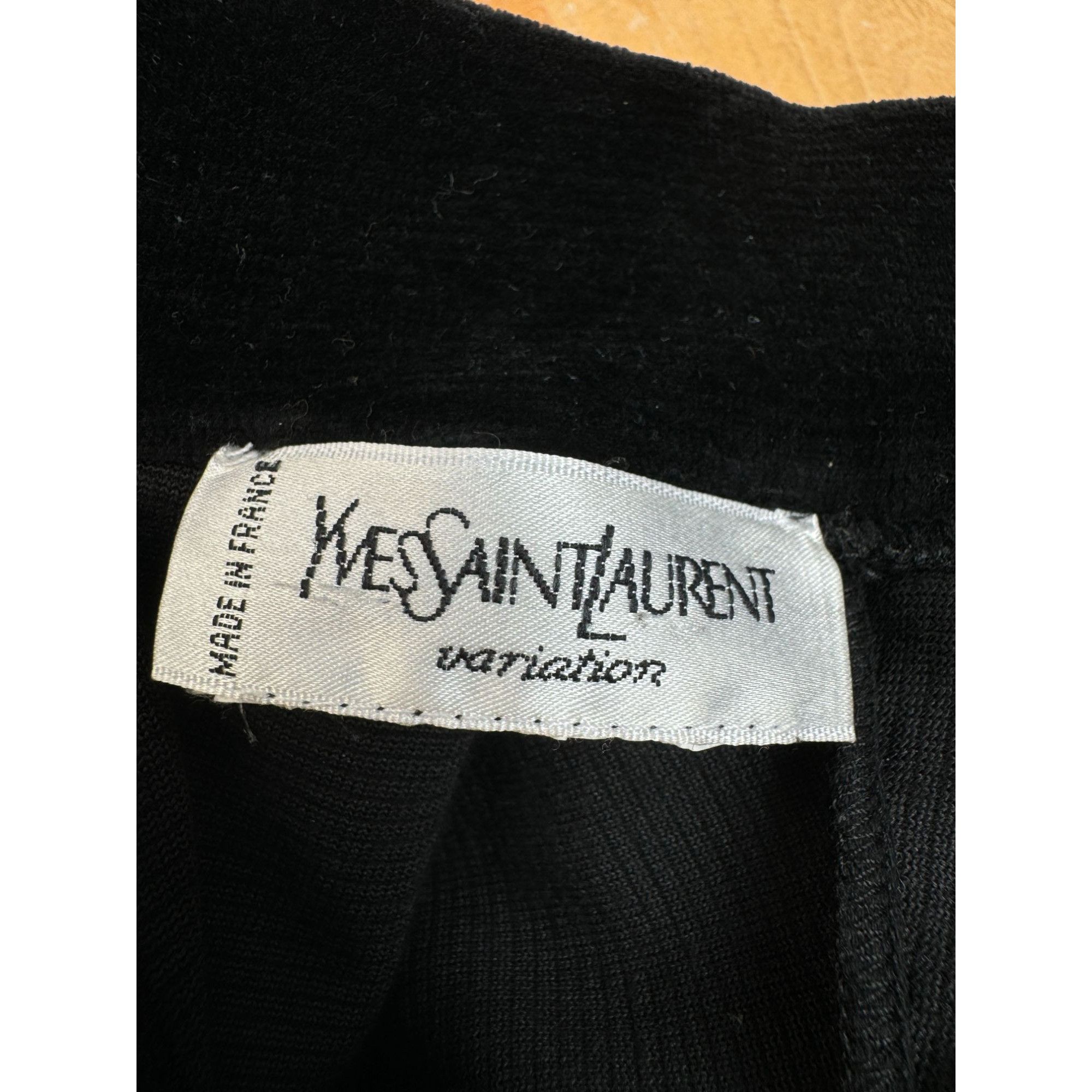 Yves Saint Laurent Vintage Black Velvet Dress Size M / US 6-8 / IT 42-44 - 7 Thumbnail