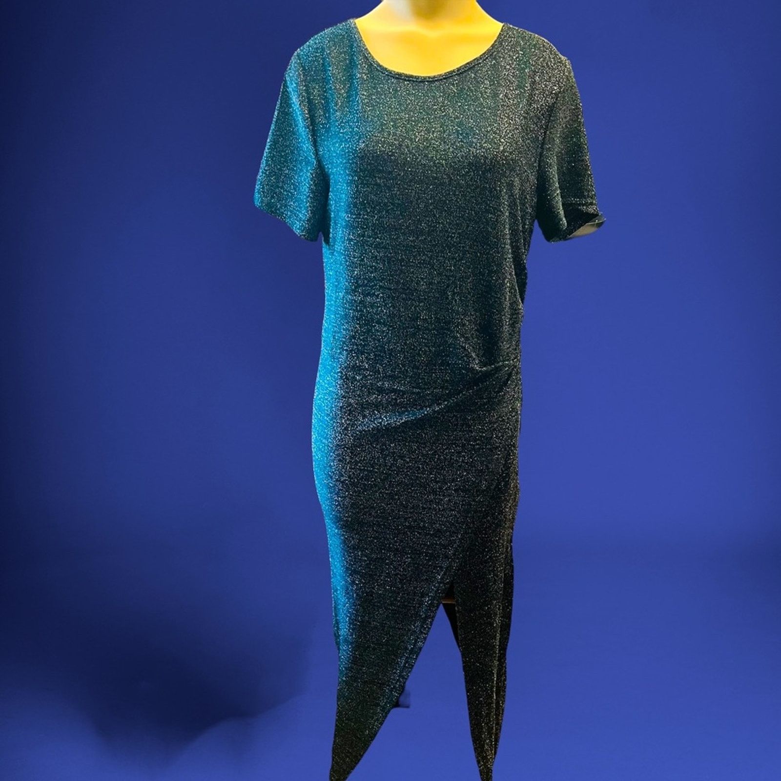 Other Shein Curve Dress Plus Size 0XL Glittery Shimmer Maxi Sparkl Size XXL / US 16-18 / IT 52-54 - 1 Thumbnail