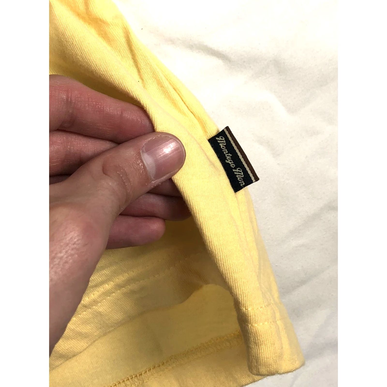 Vintage Montego Mon Mens XXL Yellow Pocket T Shirt 100% Cotton Embroidered BT23 Size Size US XXL / EU 58 / 5 - 4 Thumbnail