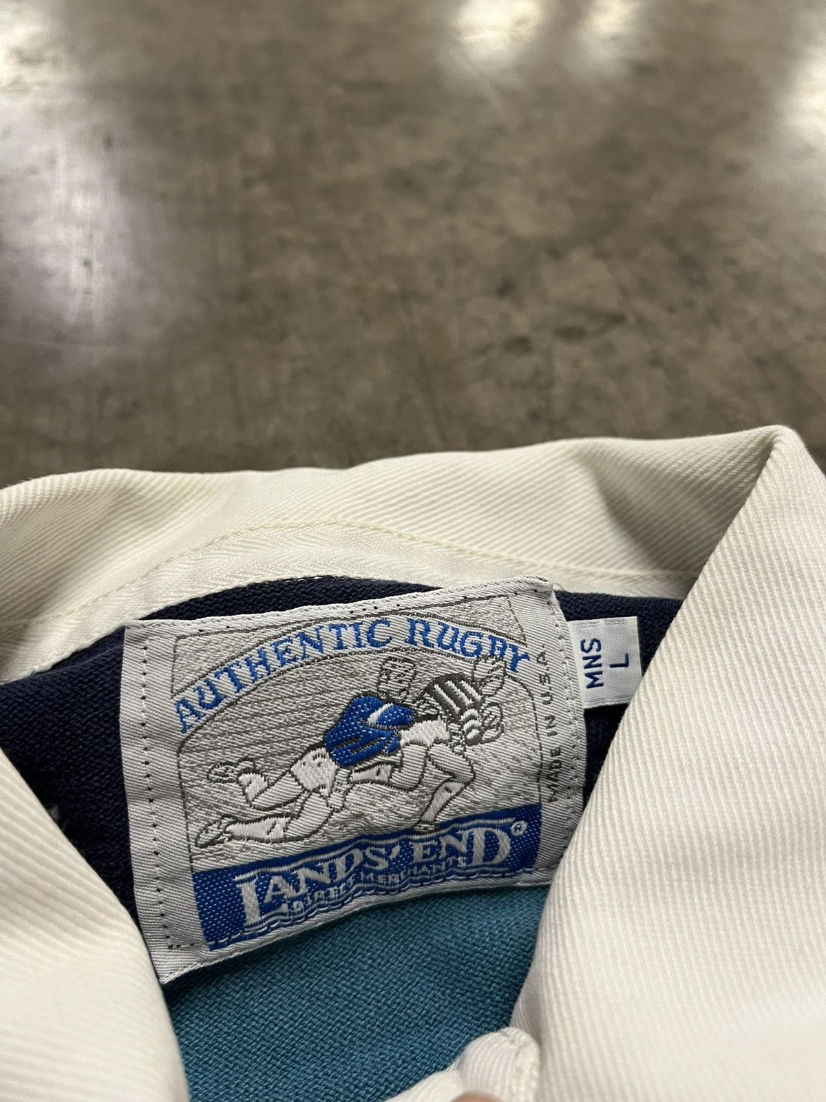 Polo Ralph Lauren × Vintage Rugby stripped vintage lands end polo style preppy hype rare Size US L / EU 52-54 / 3 - 9 Thumbnail